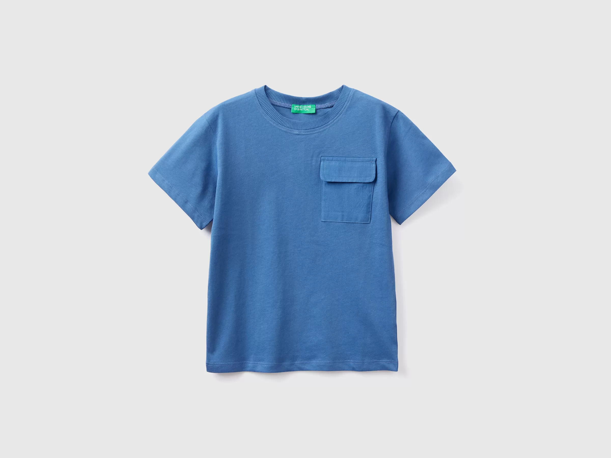 100% Cotton T-Shirt With Pocket^Benetton Cheap