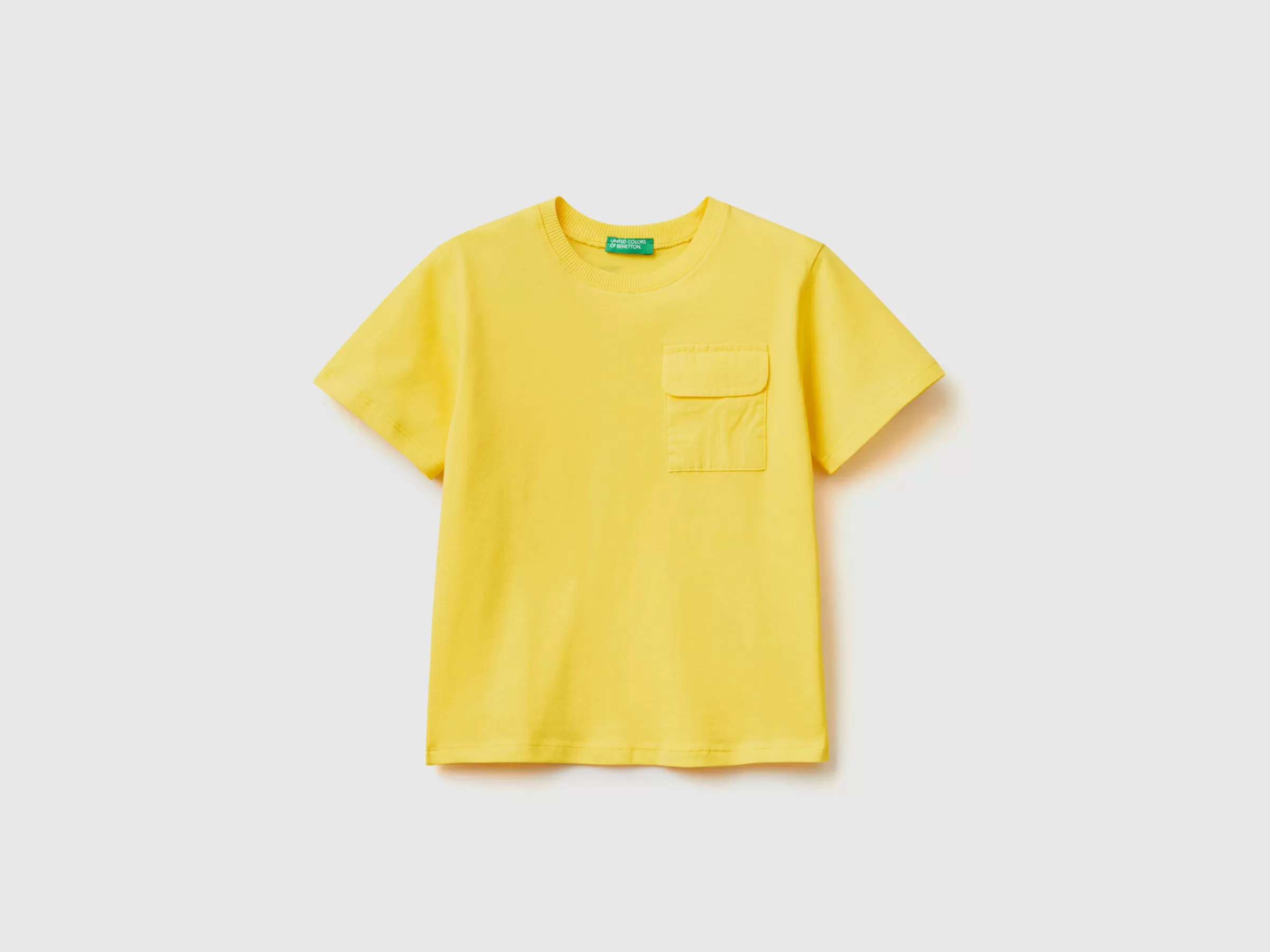 100% Cotton T-Shirt With Pocket^Benetton Online