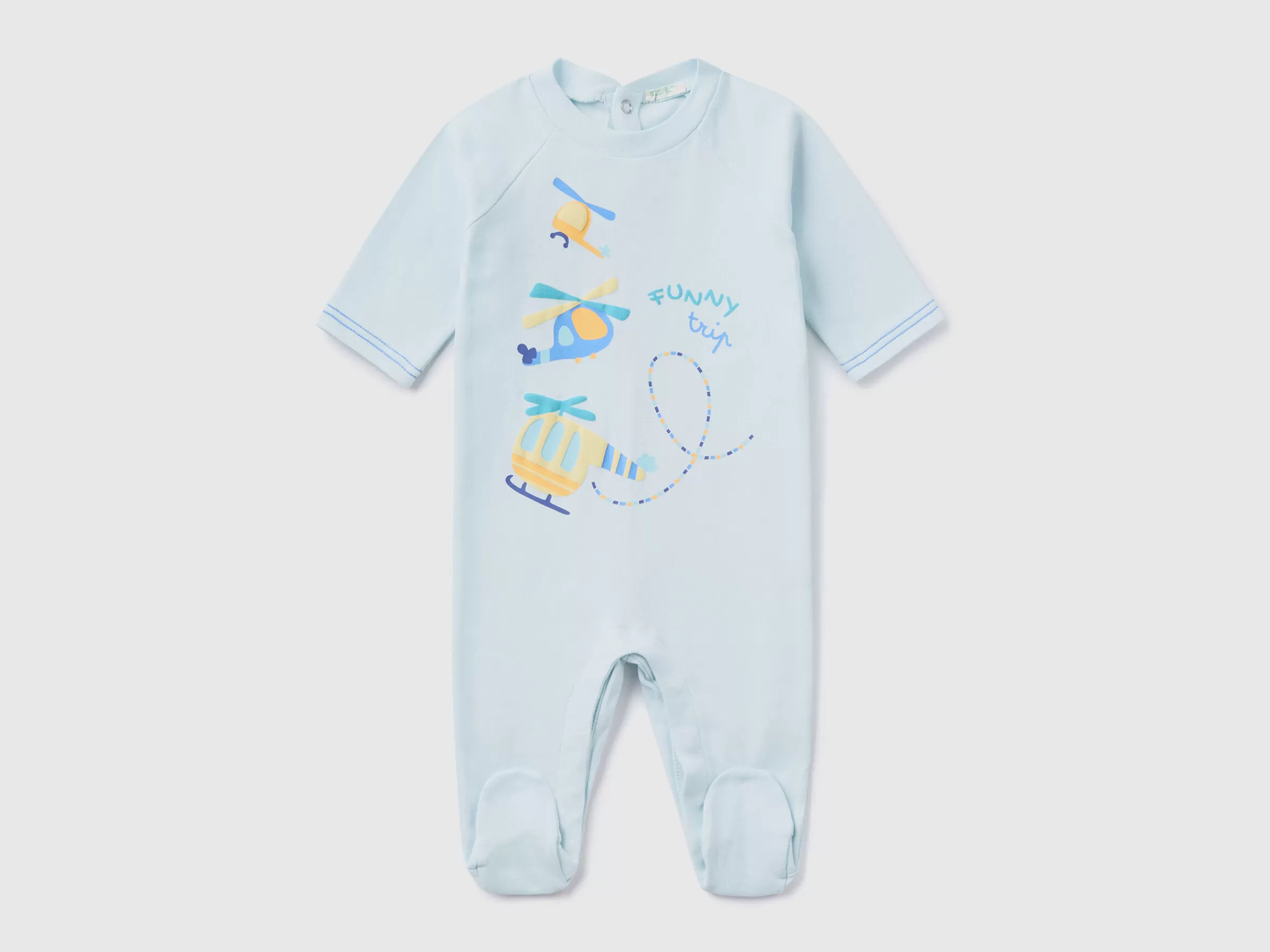 Babygrow Comprido Em Algodão Puro Organico^Benetton Discount