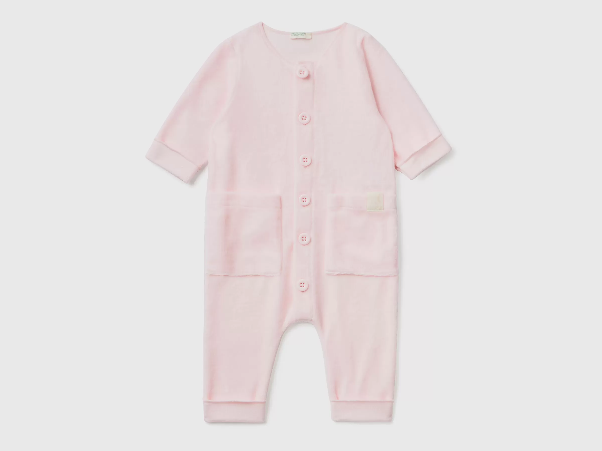 Babygrow Em Chenille Com Bolsos^Benetton Shop