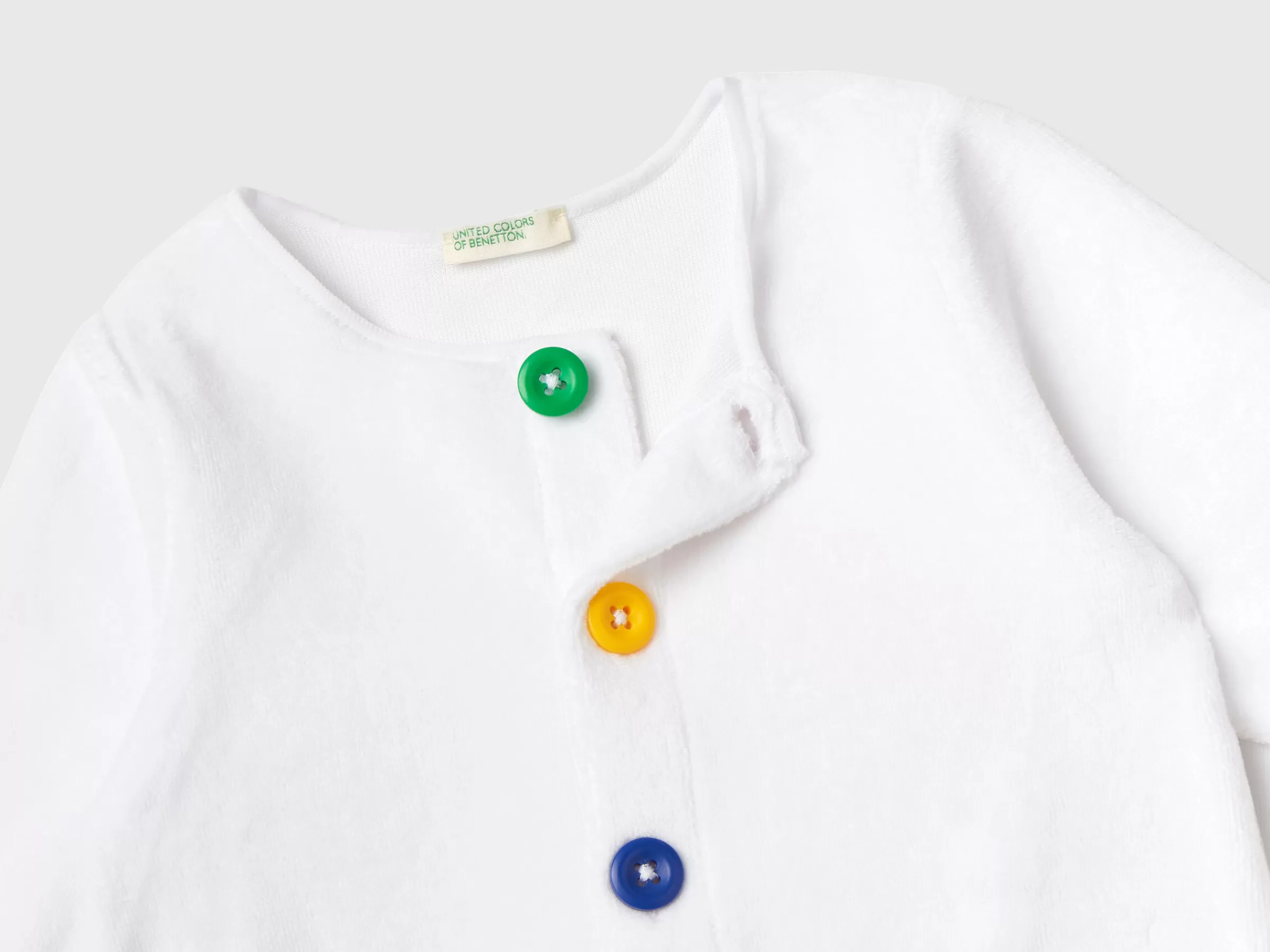 Babygrow Em Chenille Com Bolsos^Benetton Hot