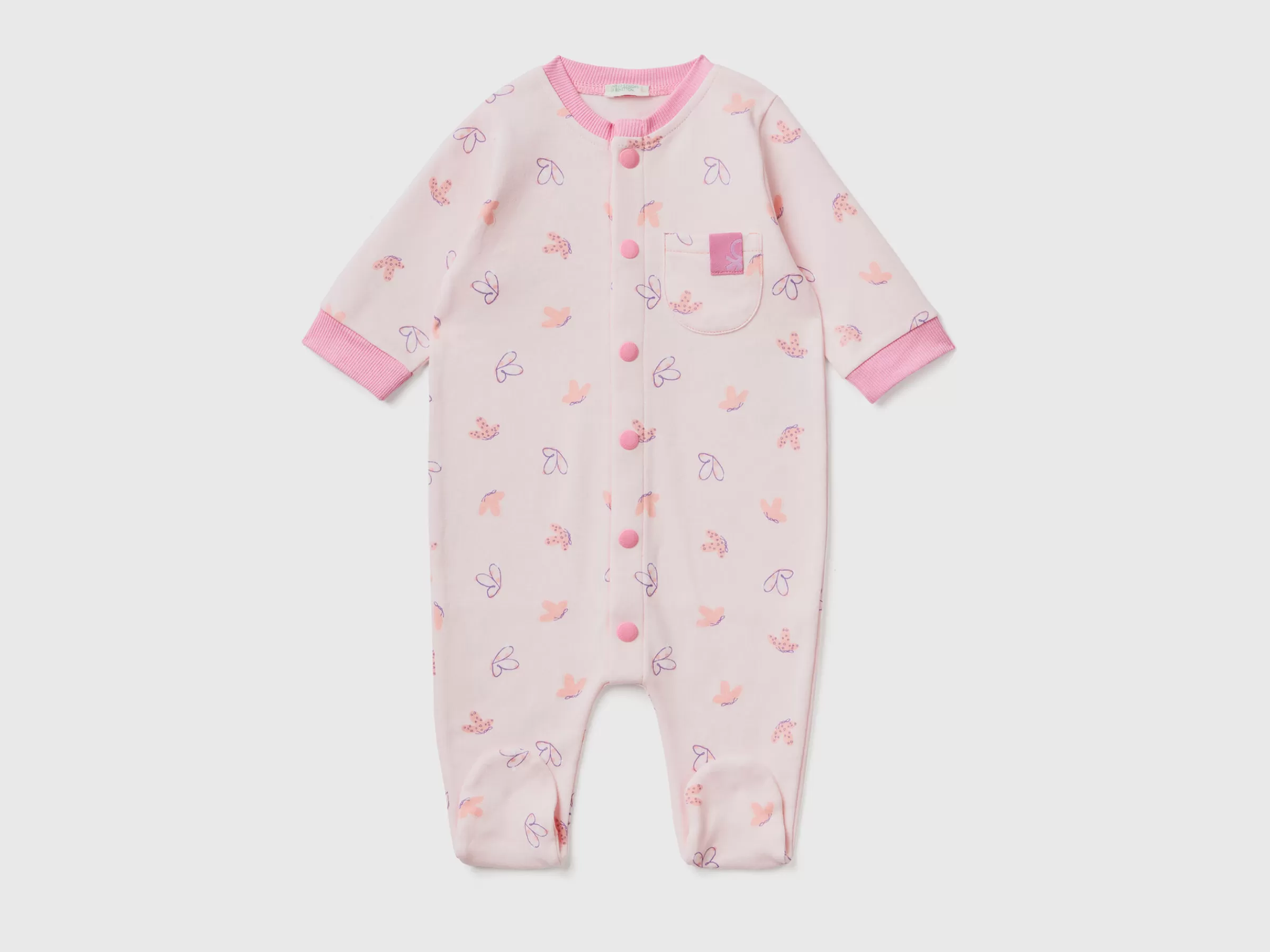 Babygrow Padrao Em Algodão Organico^Benetton Discount