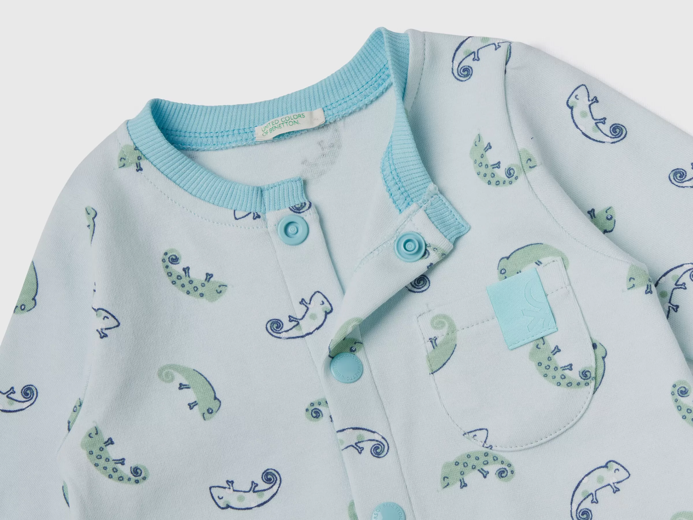 Babygrow Padrao Em Algodão Organico^Benetton Best Sale