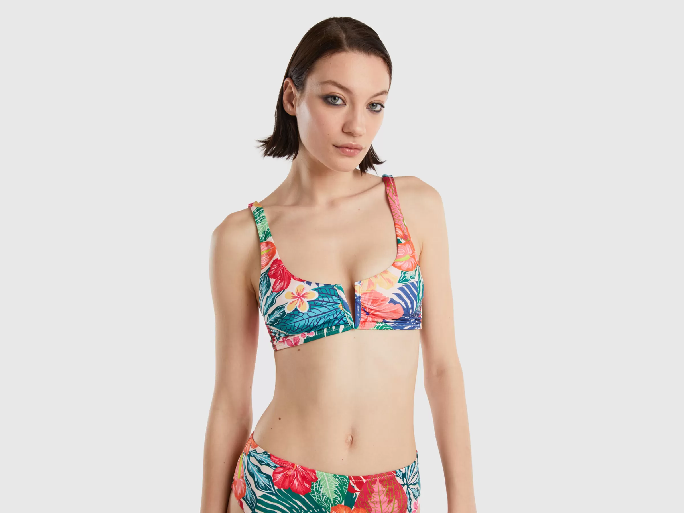 Bandeau De Banho Com Estampado Floral^Benetton Online