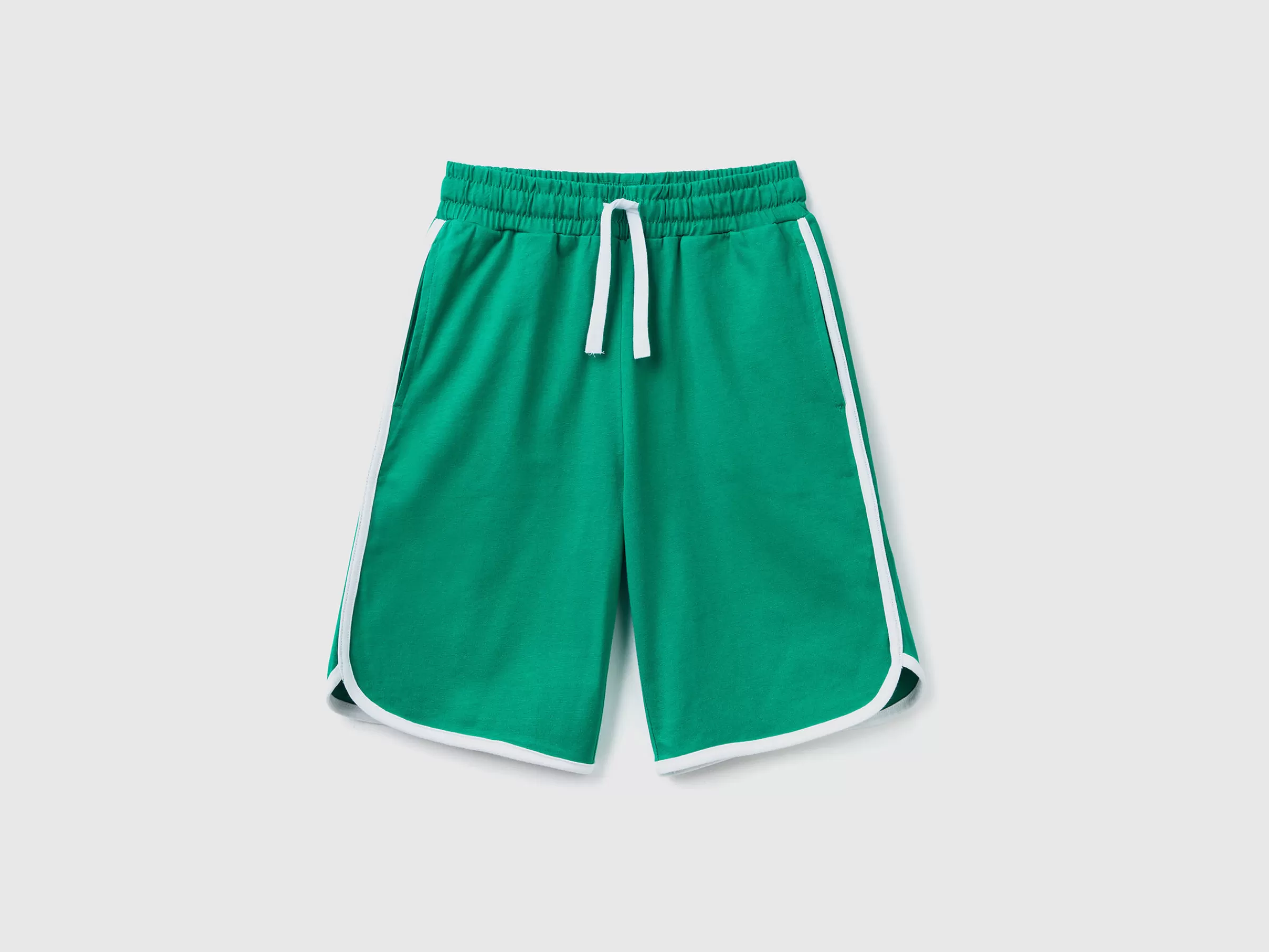 Basketball-Style Bermudas With Drawstring^Benetton Cheap