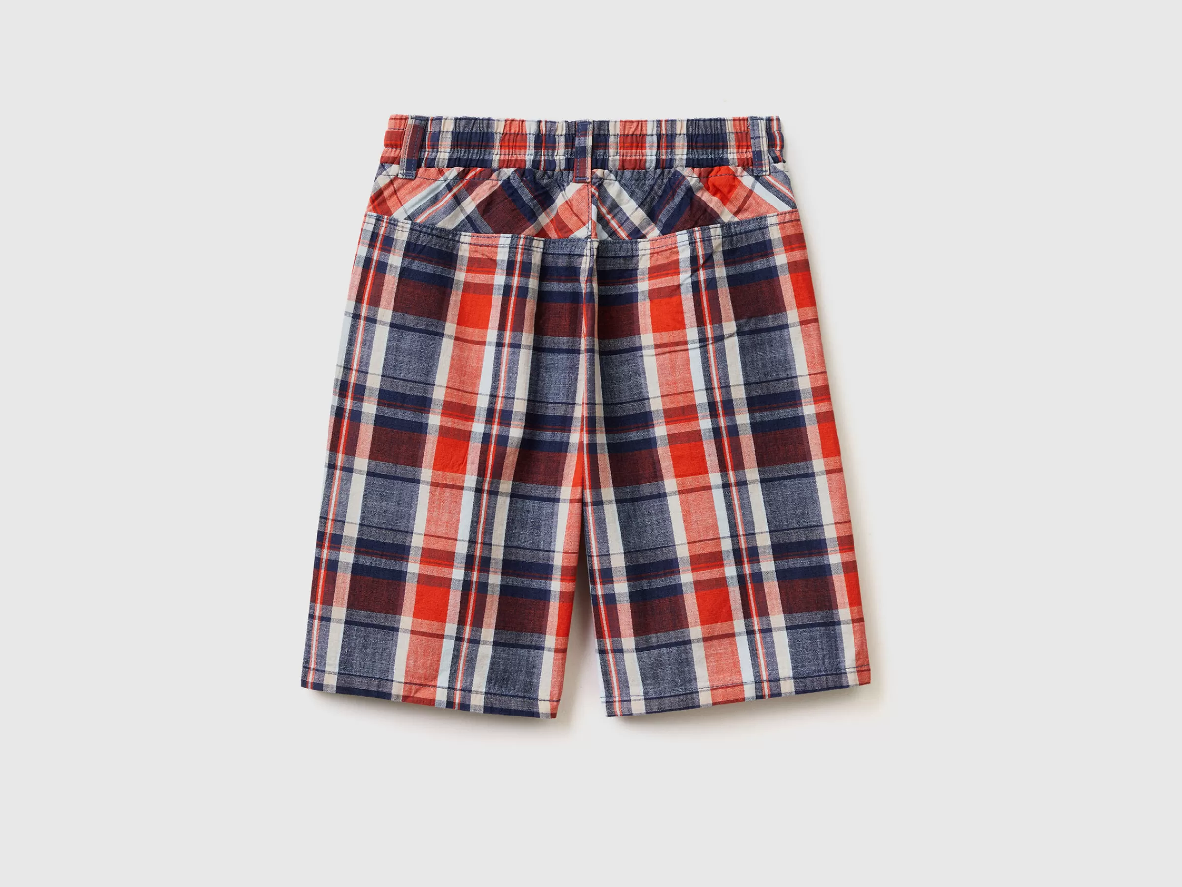 Bermudas Aos Quadrados Com Cordao De Ajuste^Benetton Best Sale