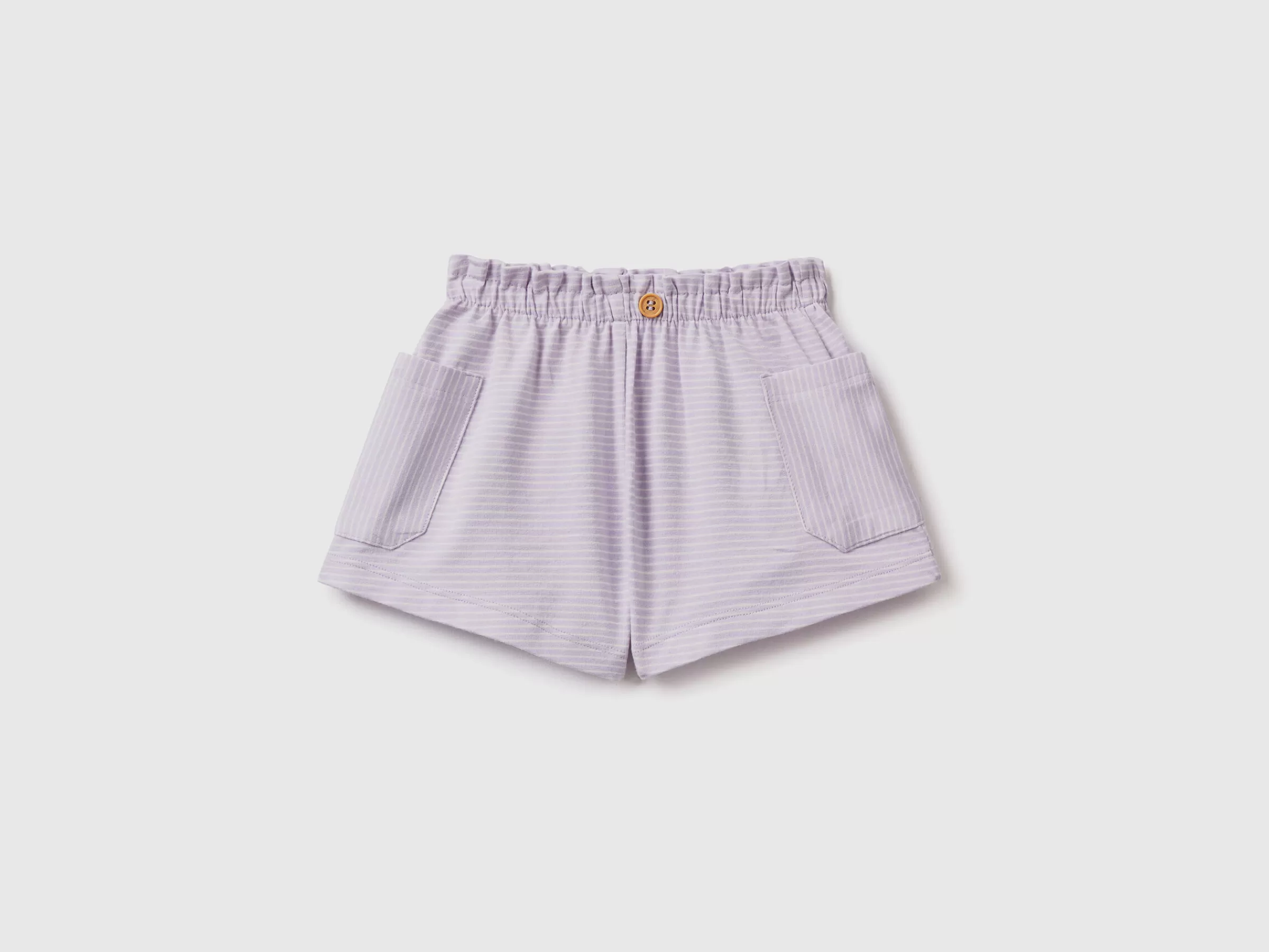 Bermudas As Riscas Com Bolsos^Benetton Flash Sale