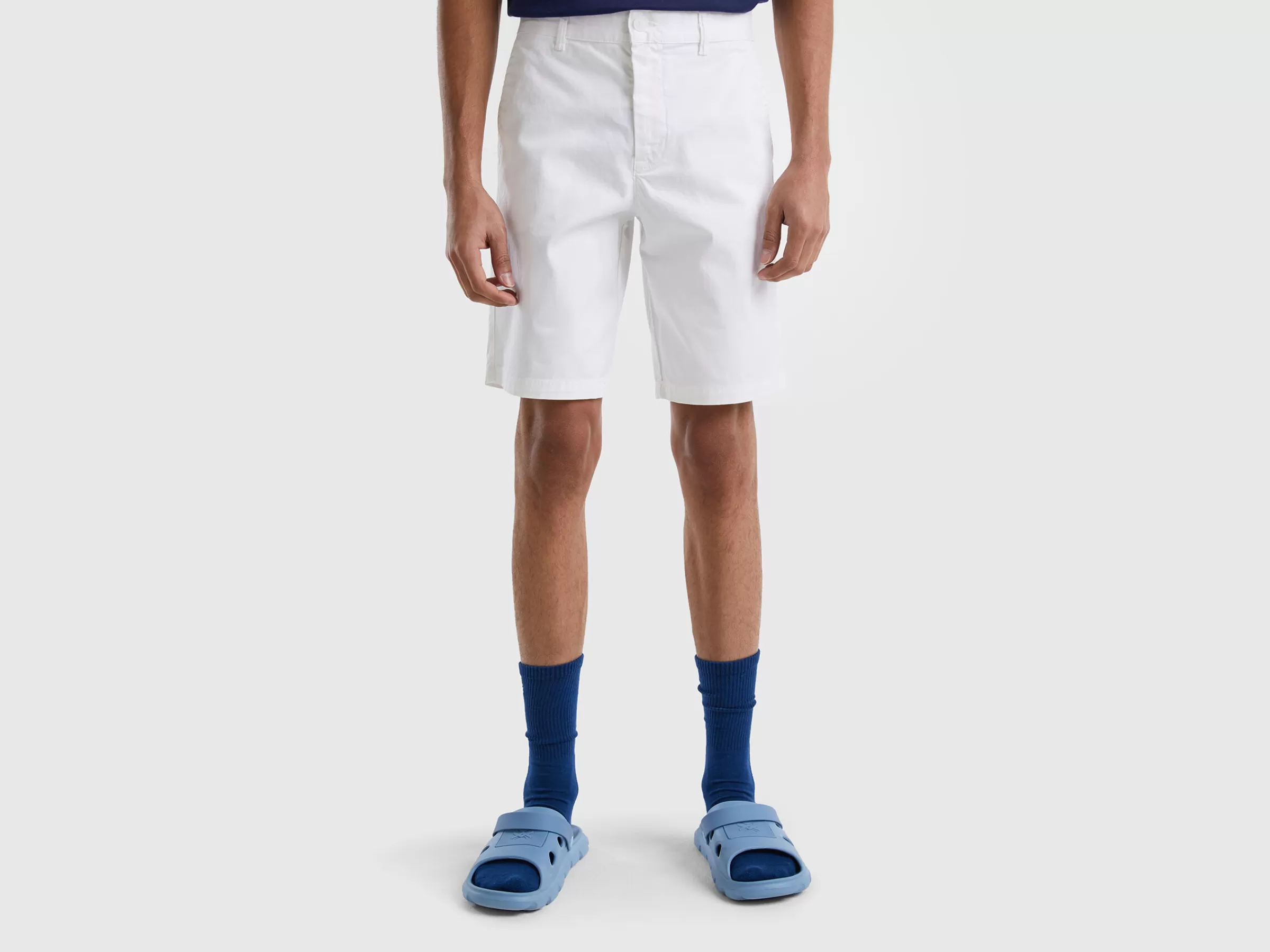 Bermudas Chino Em Algodão Stretch^Benetton Best