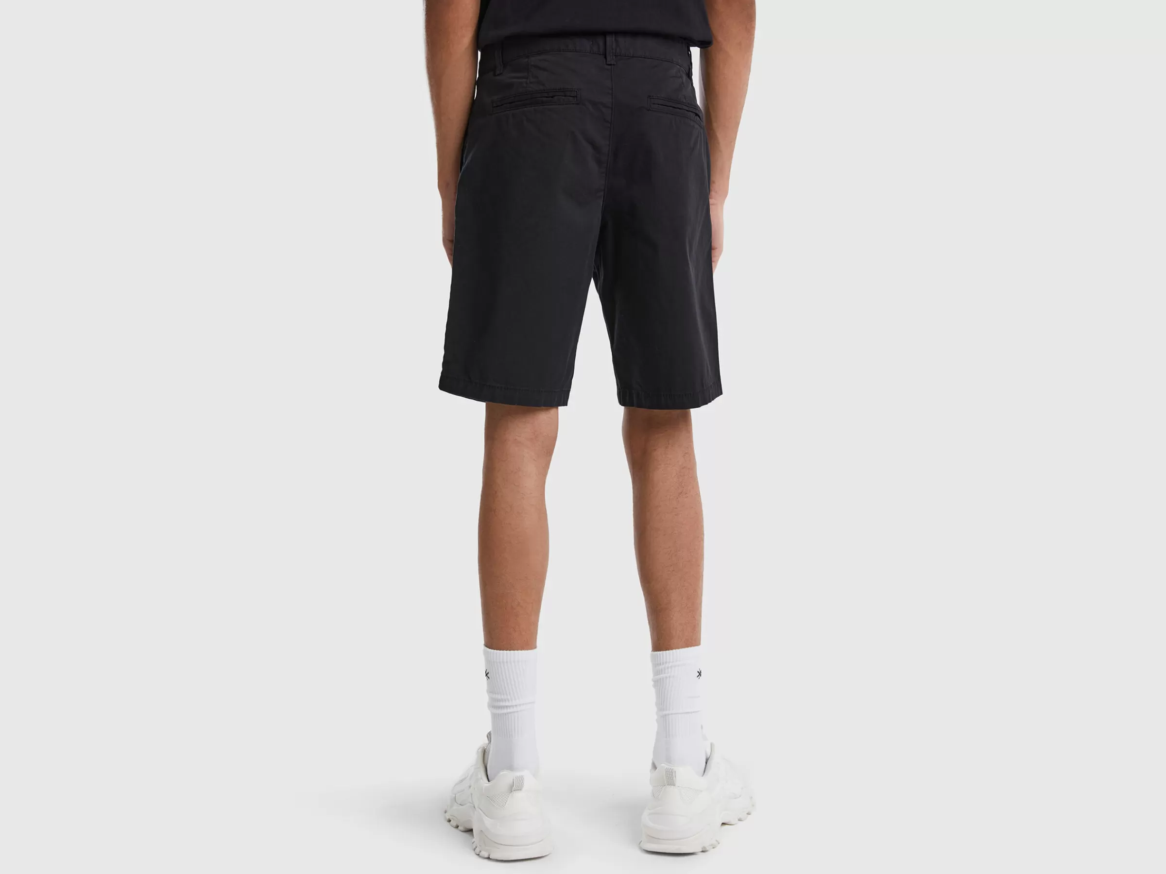 Bermudas Chino Em Algodão Stretch^Benetton Cheap