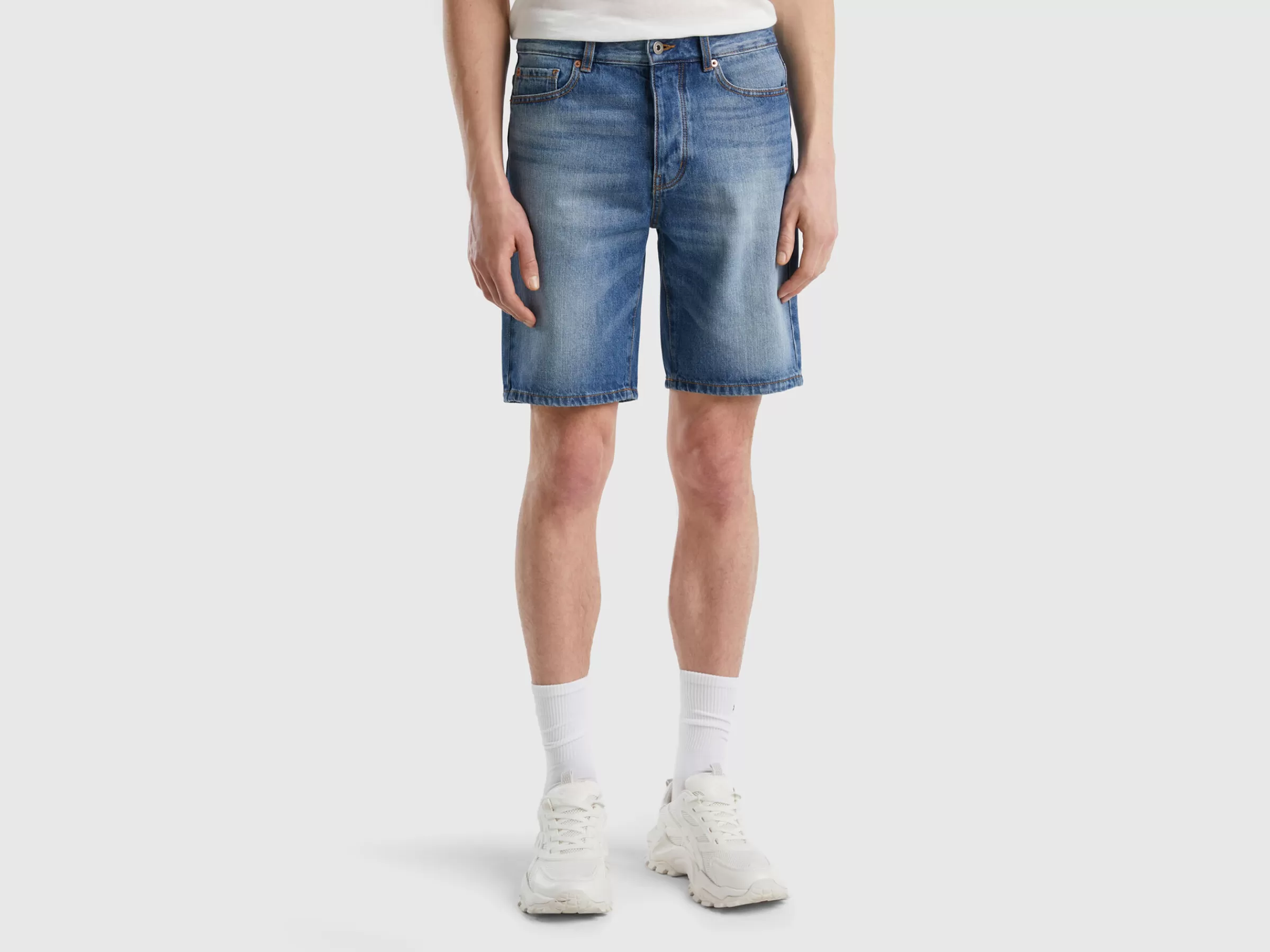 Bermudas Cinco Bolsos De Jeans^Benetton Hot