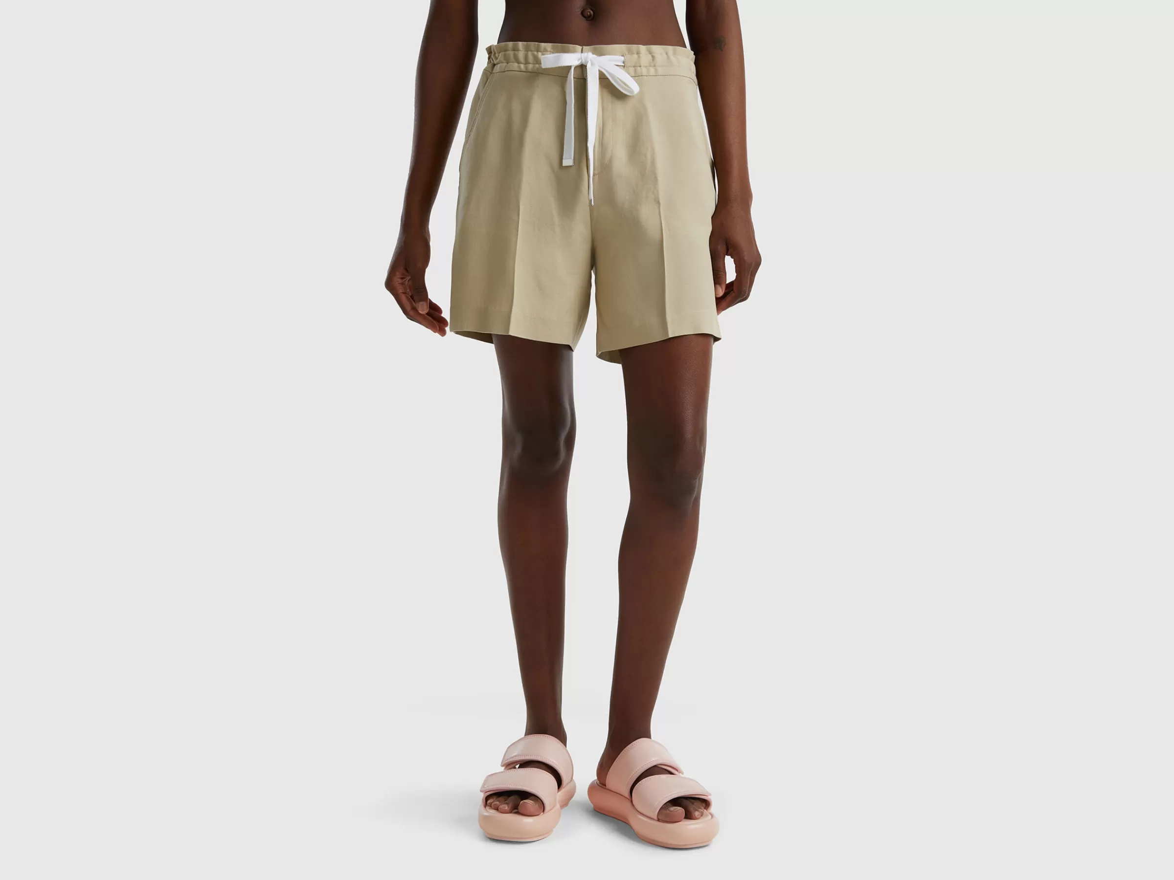 Bermudas Com Cordao De Ajuste^Benetton Clearance