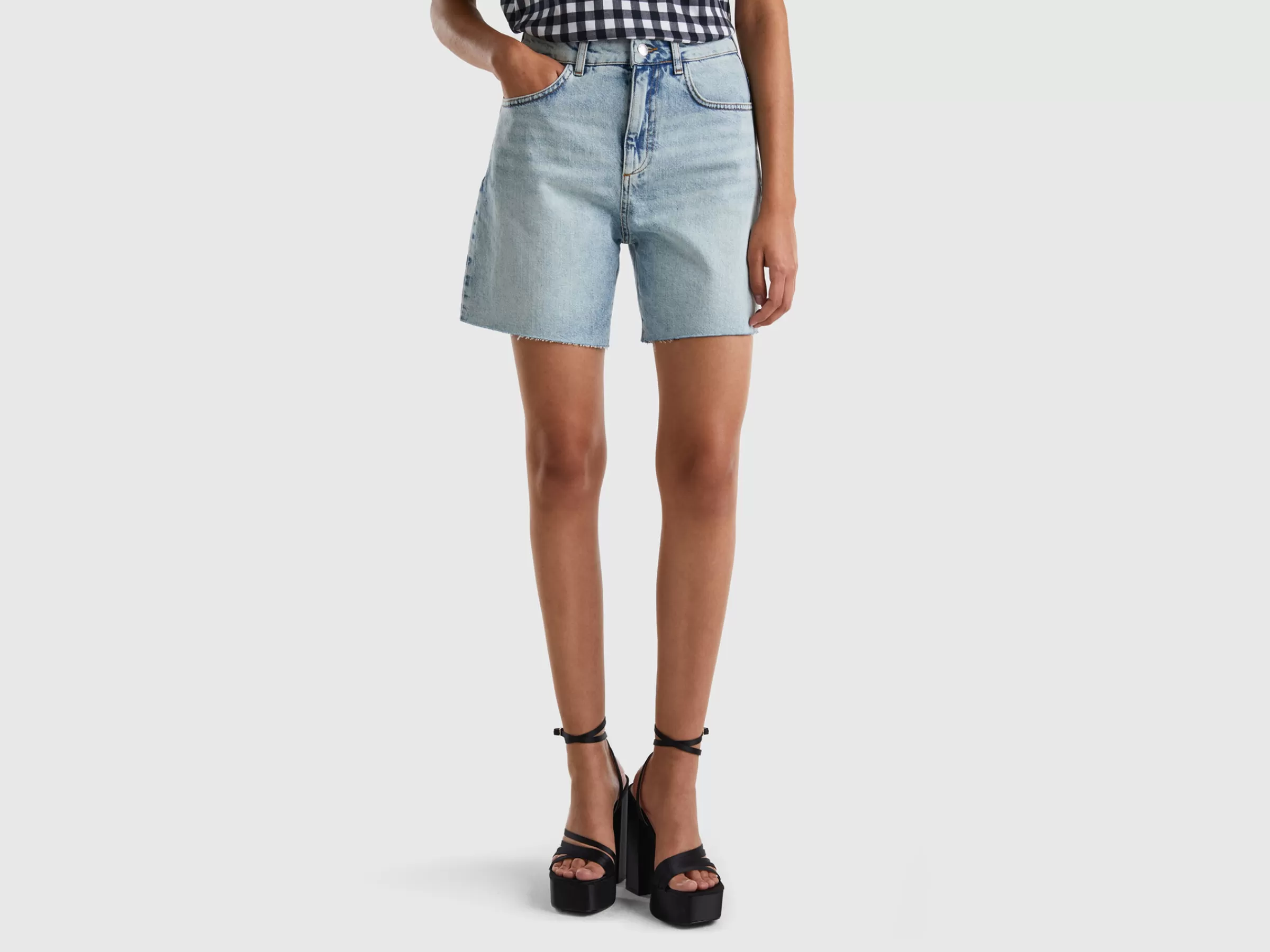 Bermudas De Jeans Cinco Bolsos^Benetton Discount