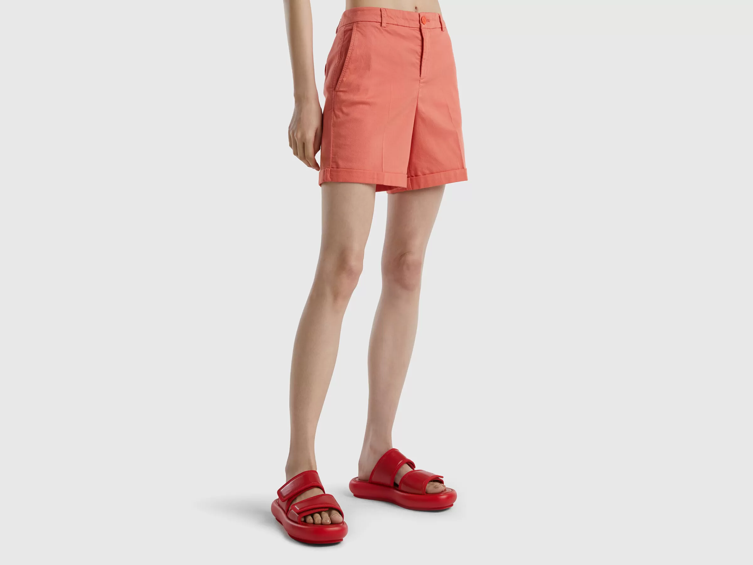 Bermudas Em Algodão Stretch^Benetton Shop