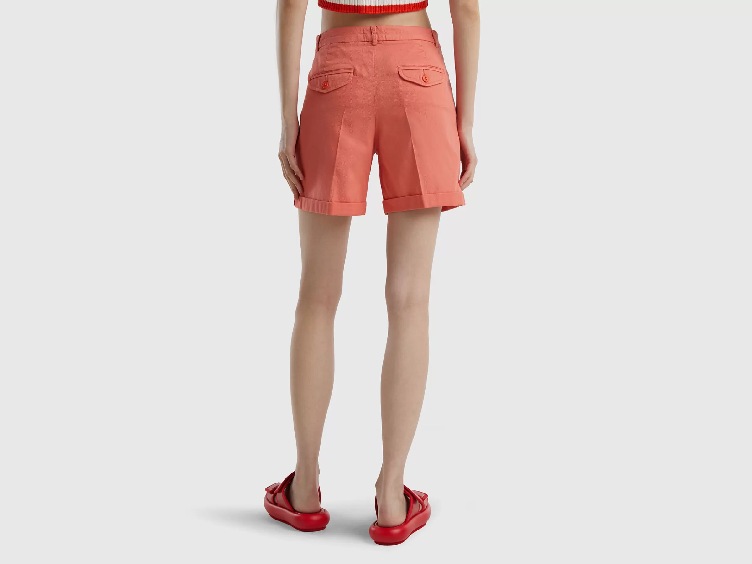 Bermudas Em Algodão Stretch^Benetton Shop