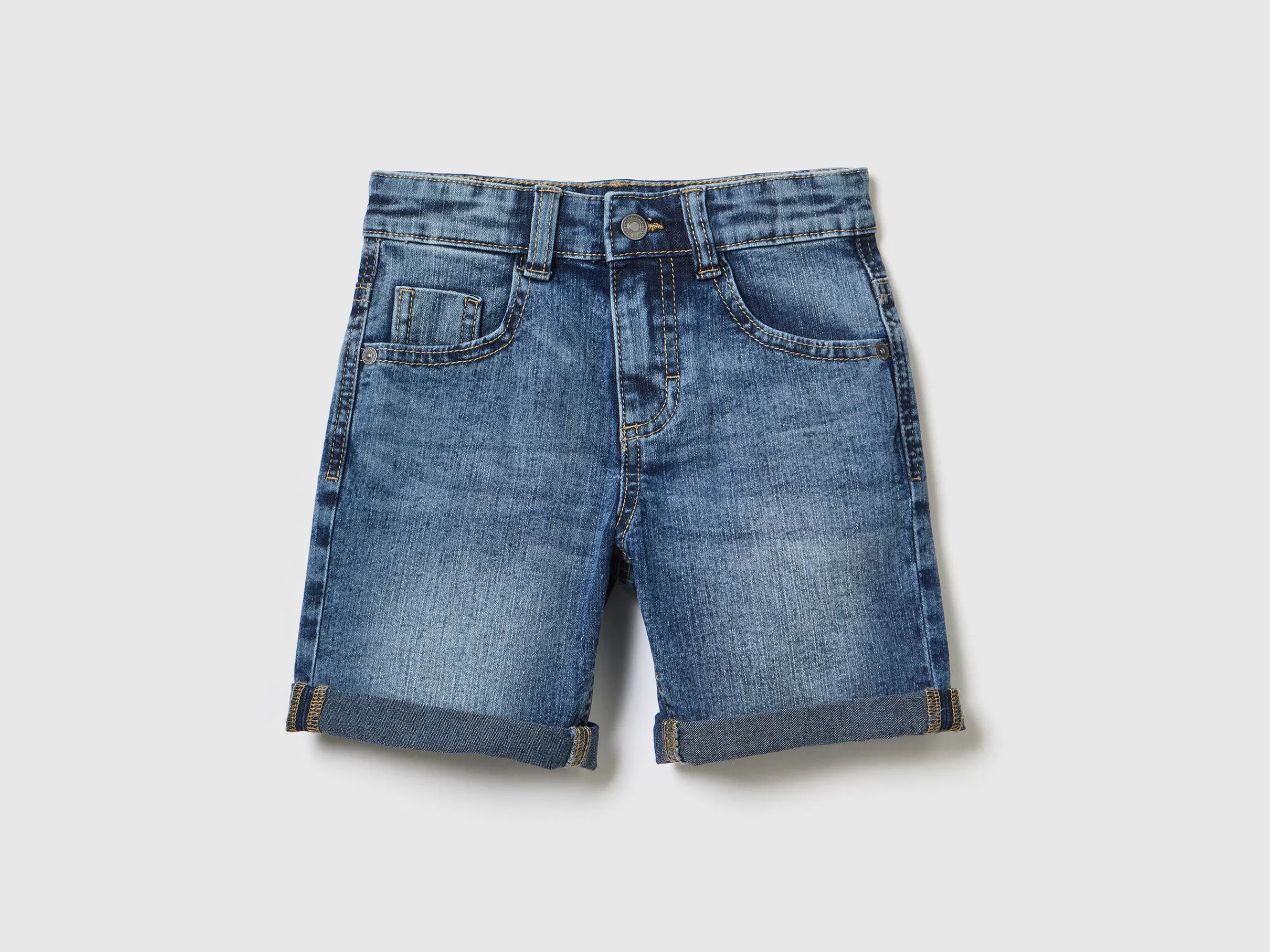 Bermudas Em Denim "Eco-Recycle”^Benetton Clearance