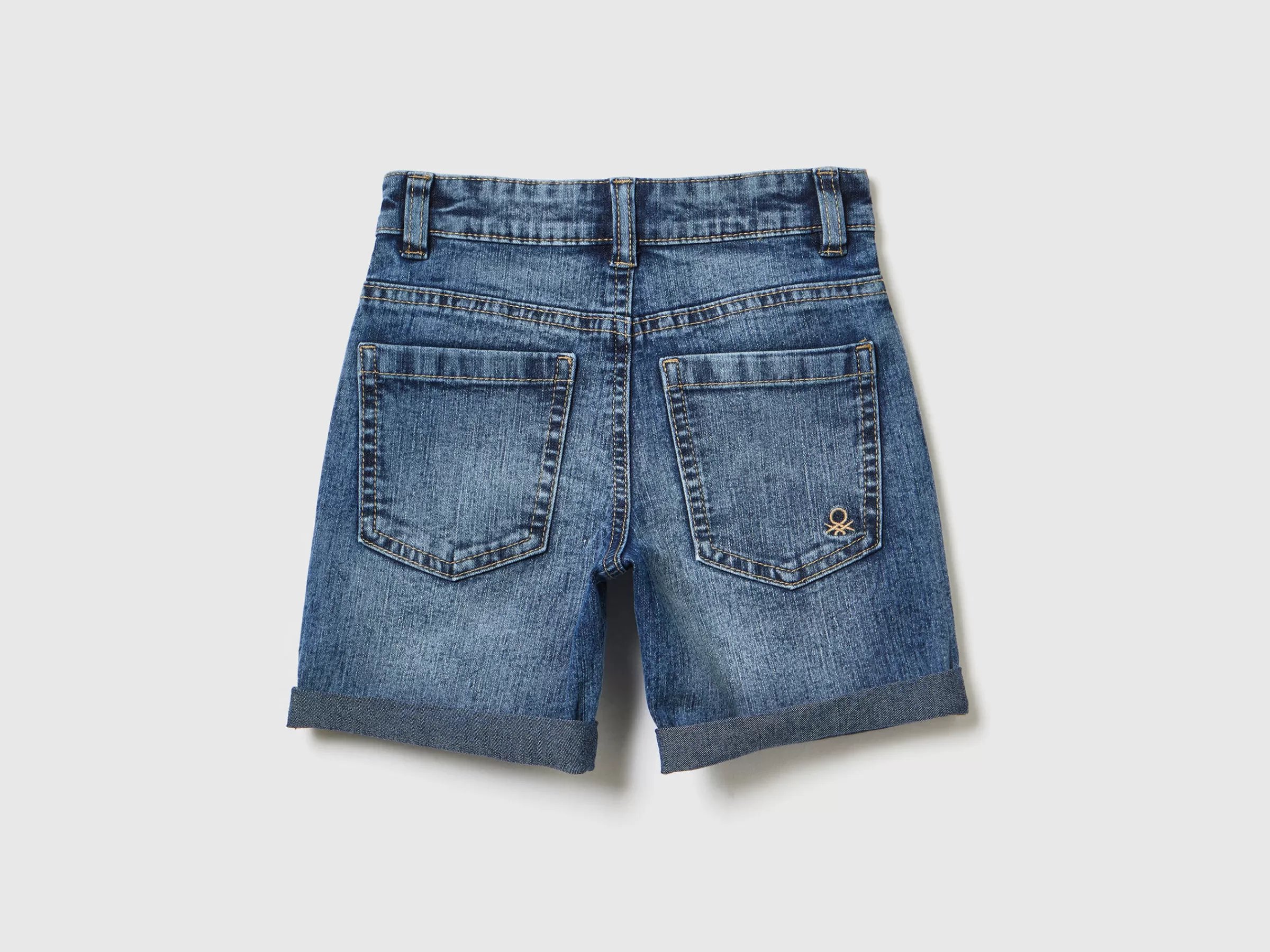 Bermudas Em Denim "Eco-Recycle”^Benetton Clearance