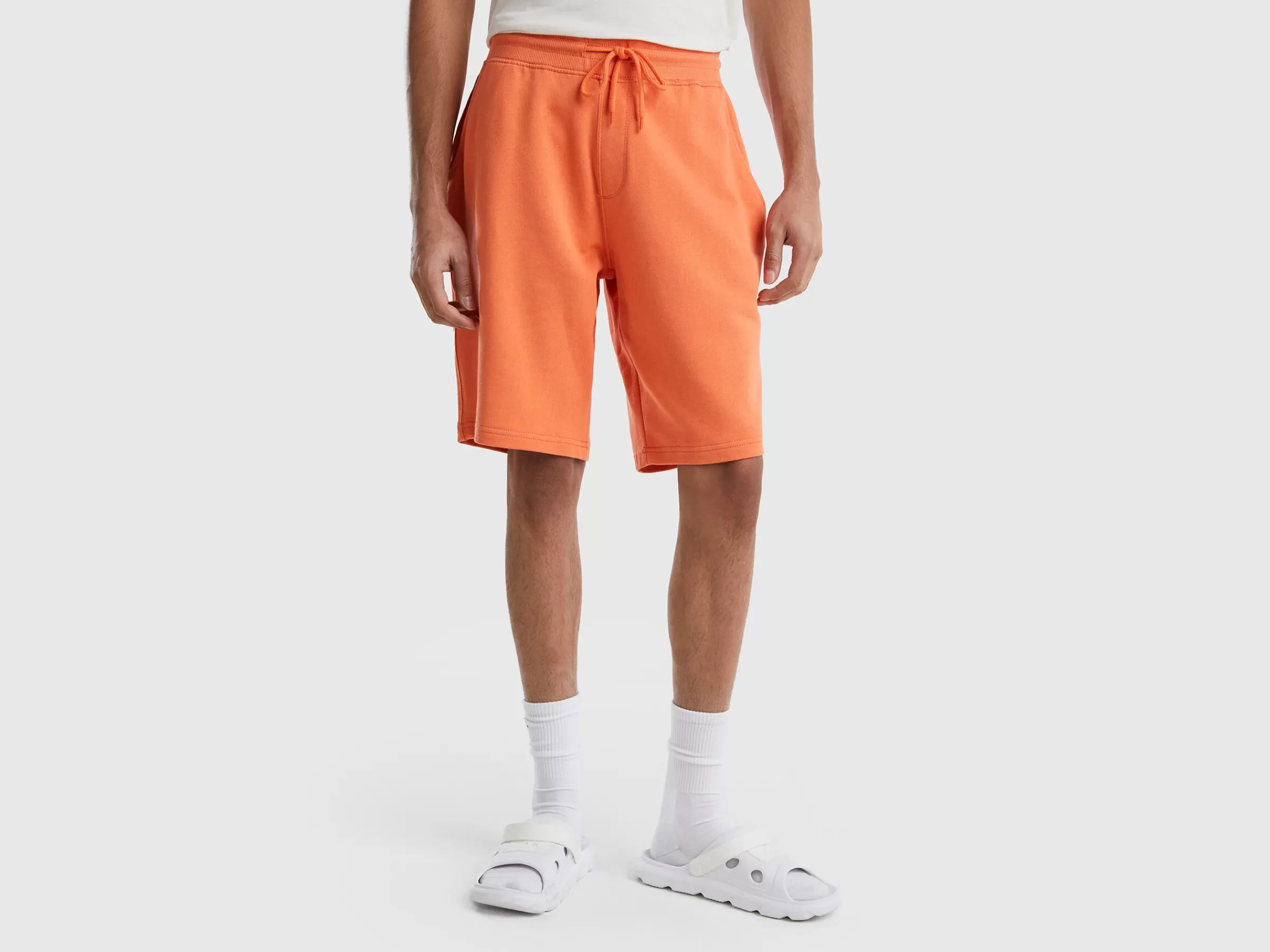 Bermudas Em Felpo 100% Algodão^Benetton Discount