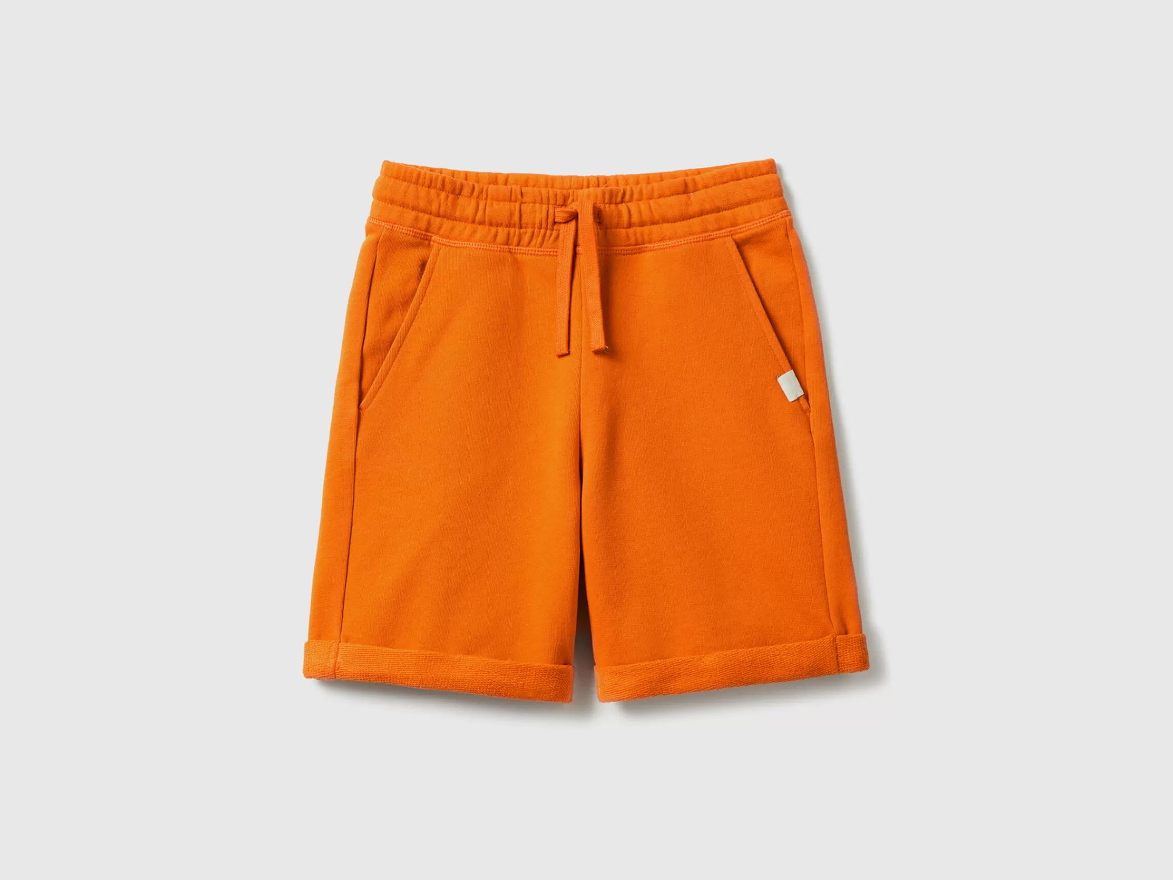 Bermudas Em Felpo De Algodão Puro^Benetton Sale