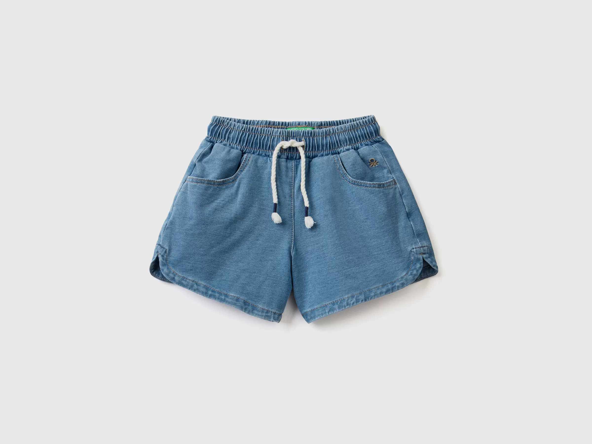 Bermudas Em Felpo Efeito Denim^Benetton Online