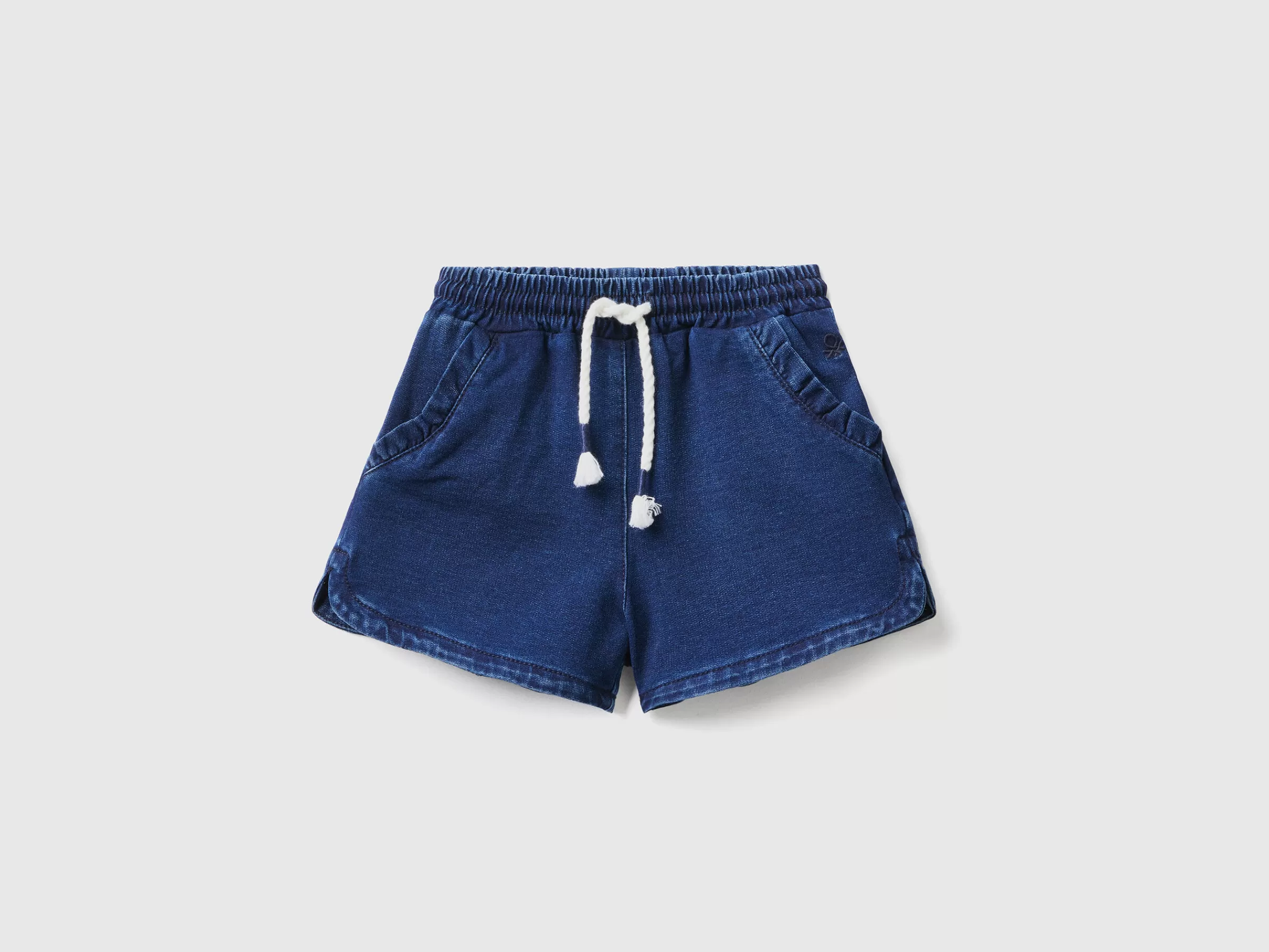 Bermudas Em Felpo Efeito Denim^Benetton Online