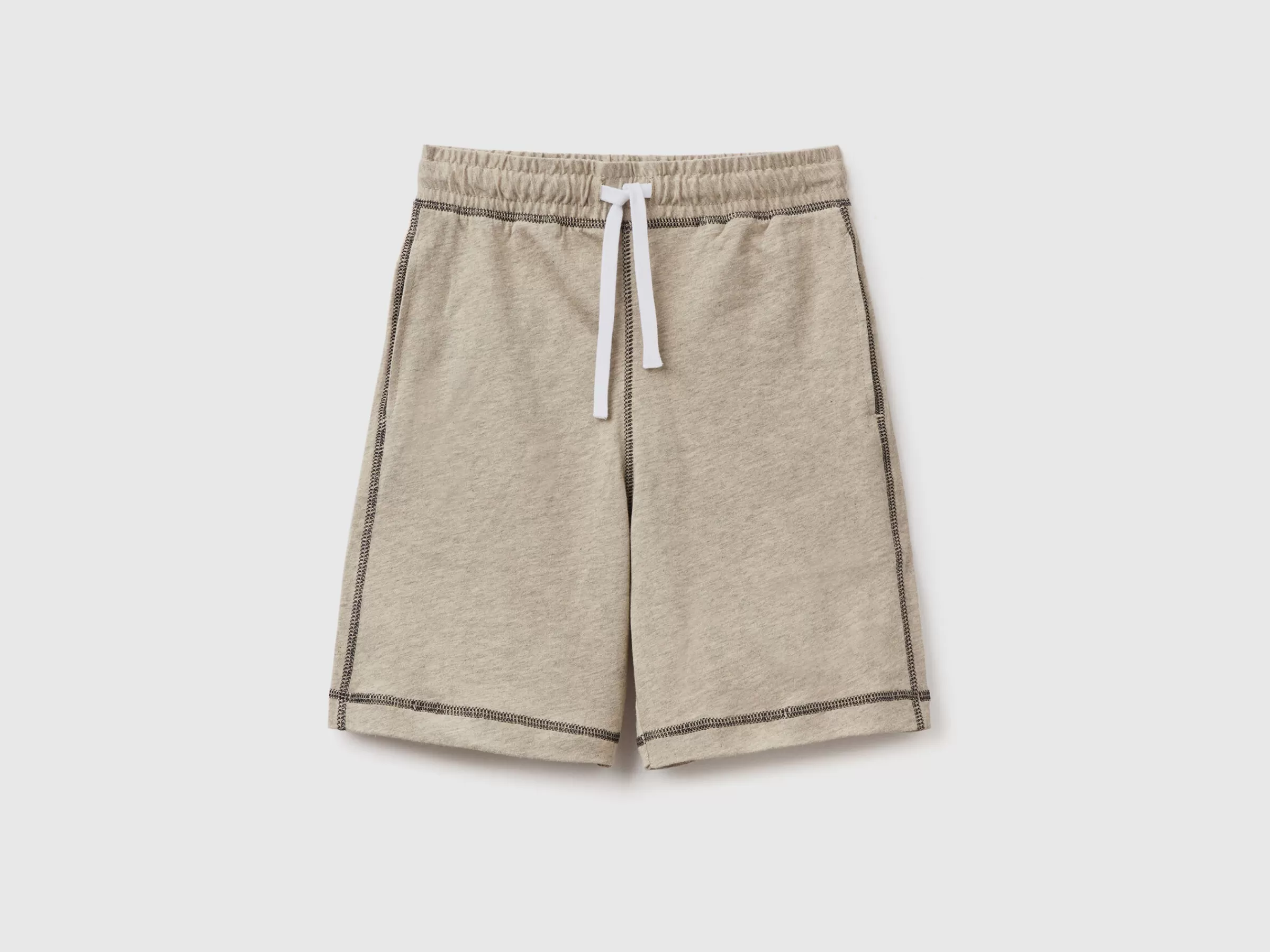 Bermudas Em Jersey Melange^Benetton Hot