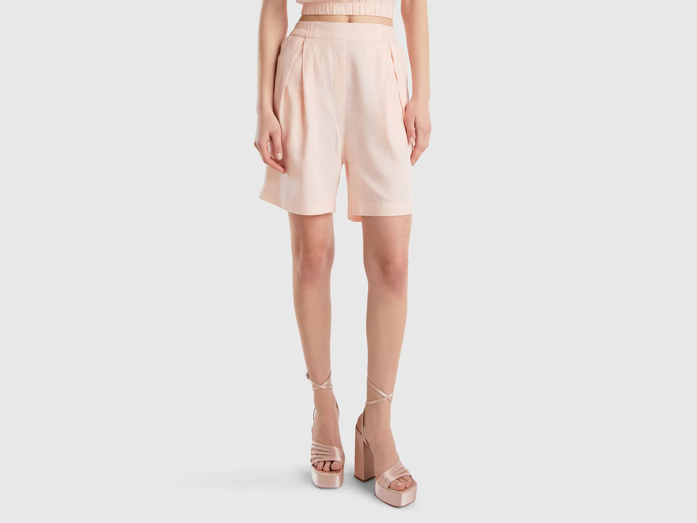 Bermudas Em Mistura De Linho^Benetton Best Sale