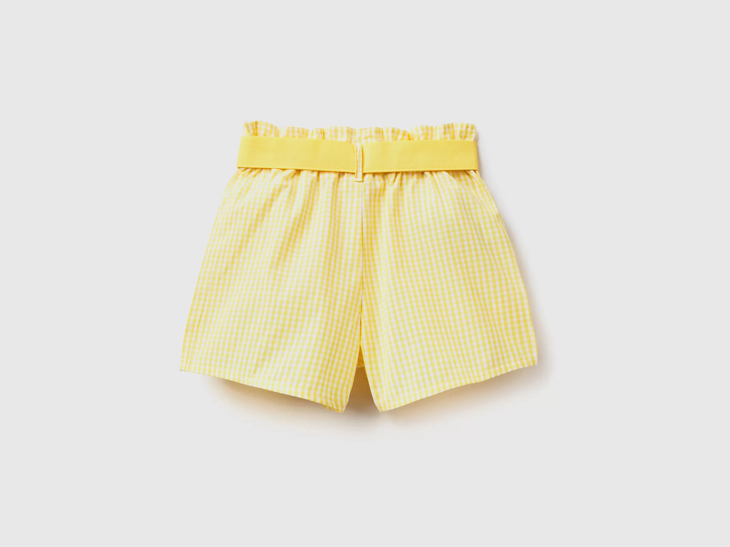 Bermudas Vichy Com Cinto^Benetton Hot