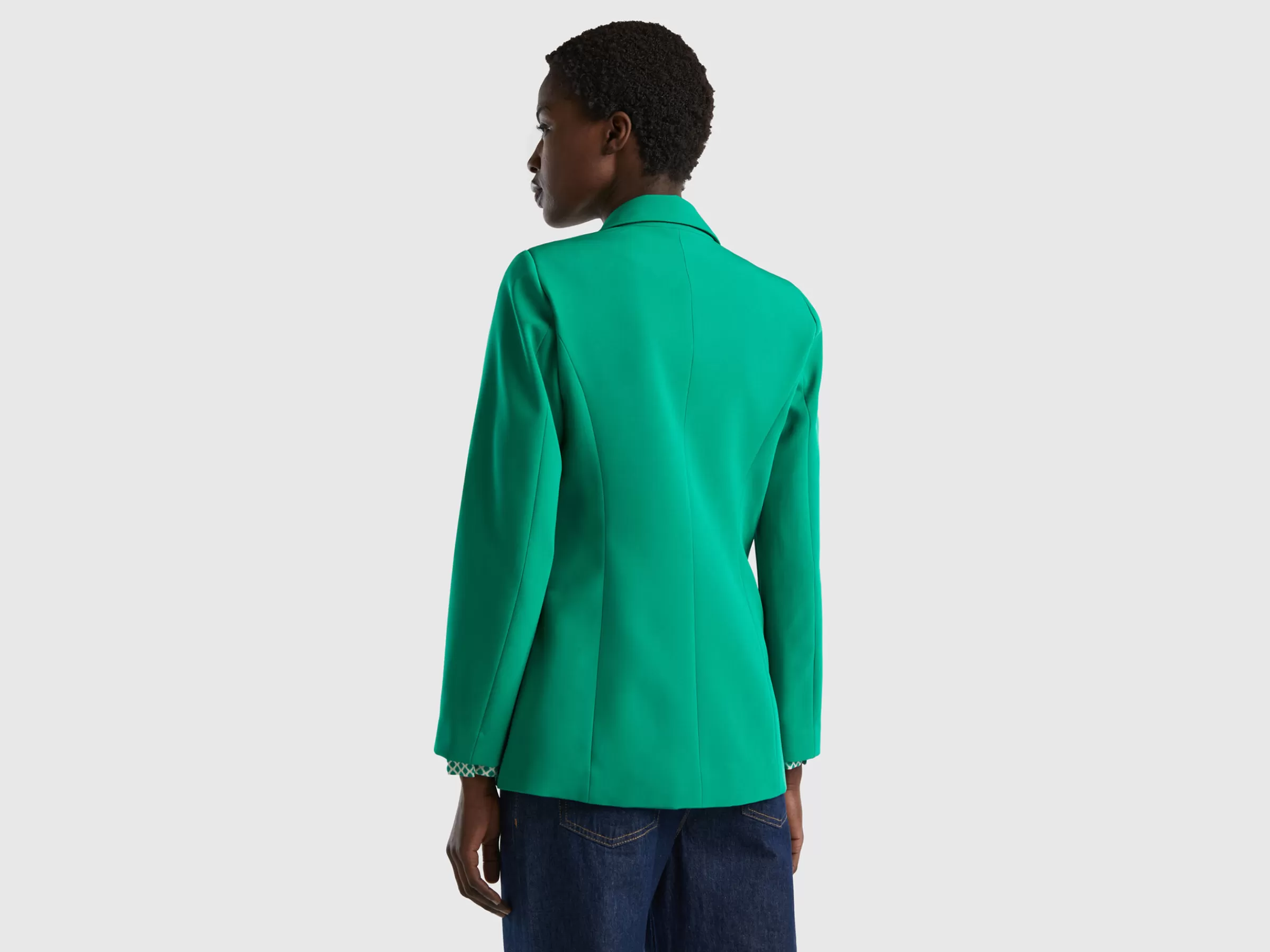 Blazer De Abotoadura Simples Forrado^Benetton Store