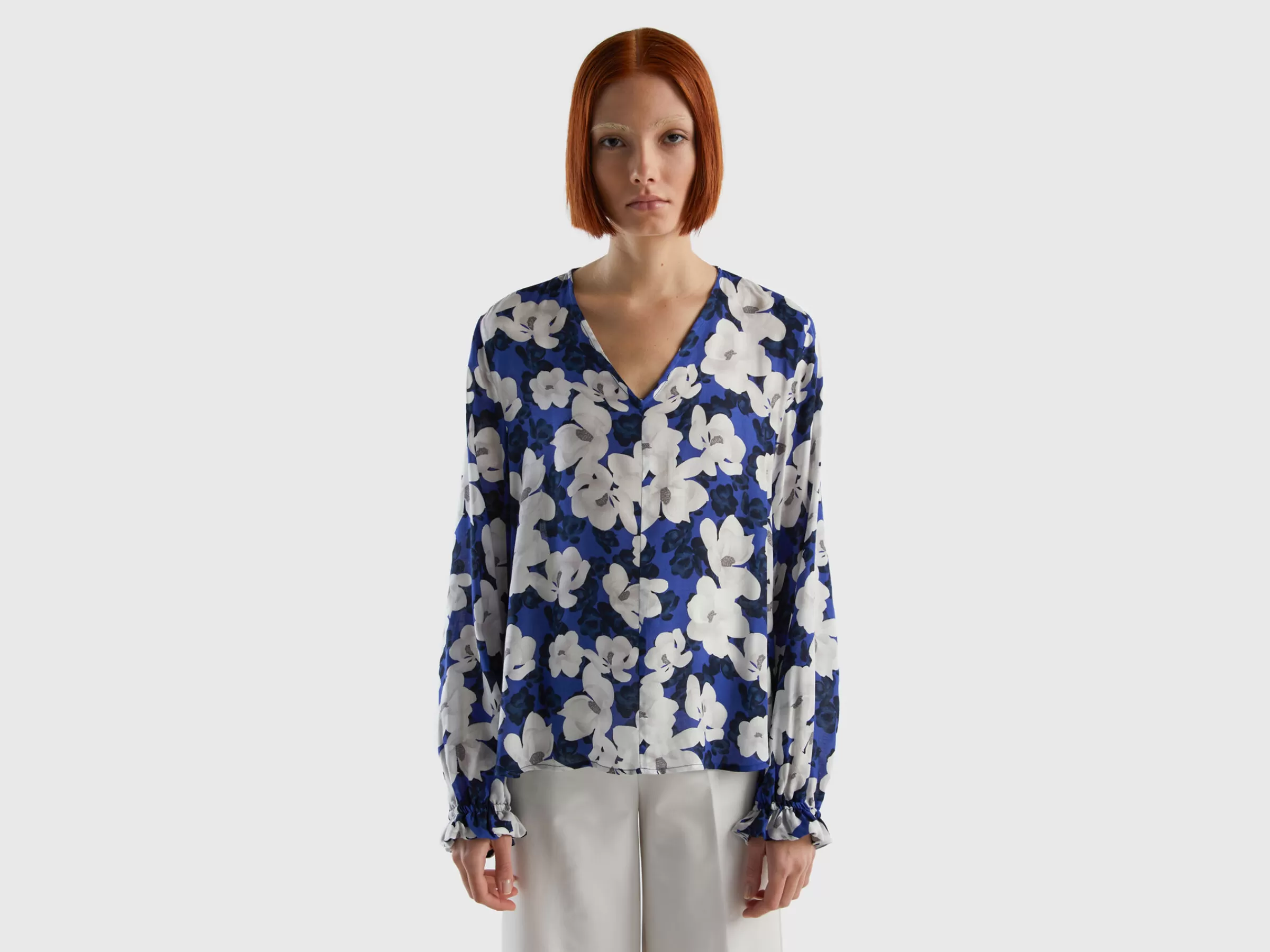 Blusa Fluida As Flores^Benetton Outlet