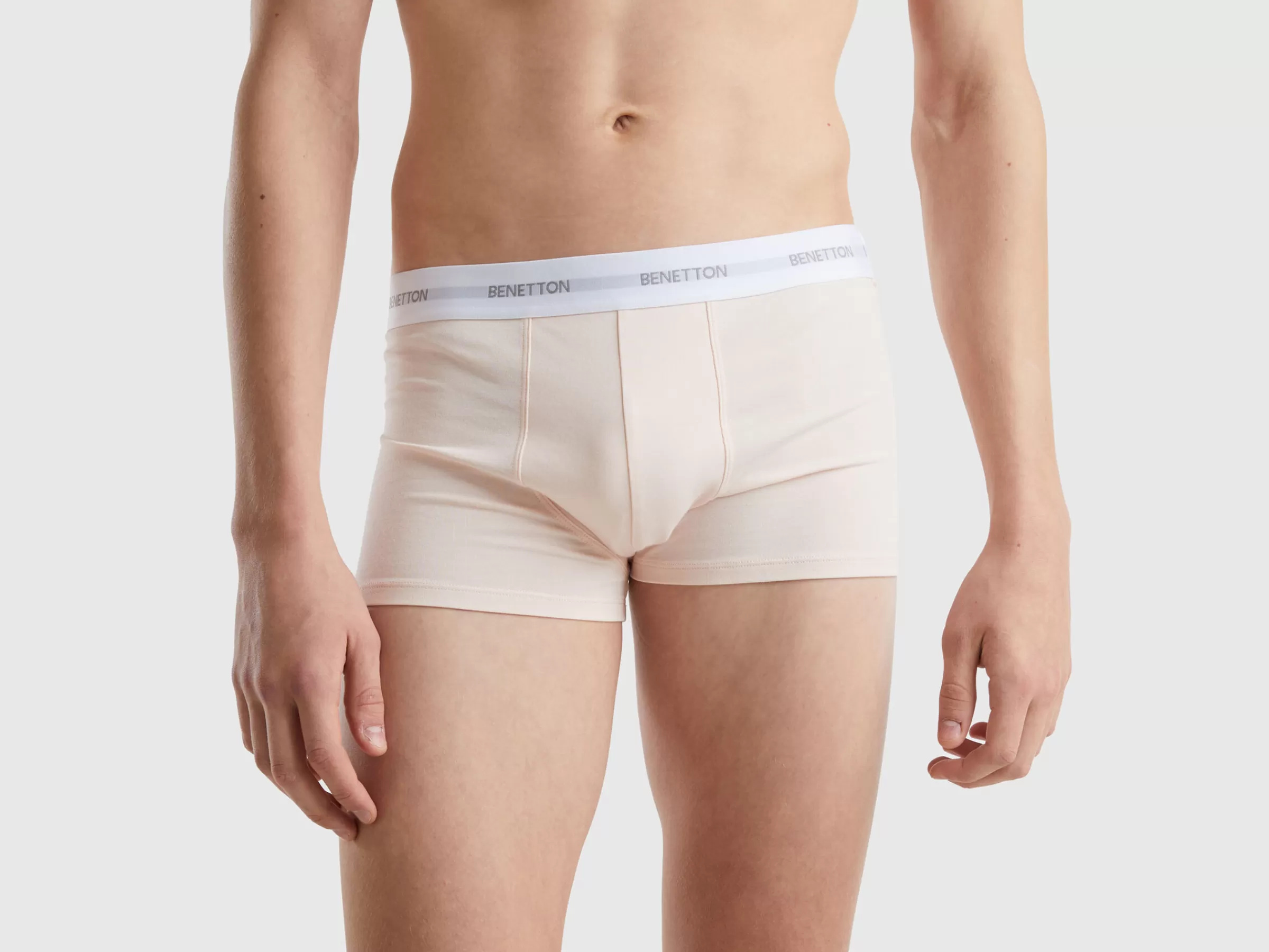 Boxer Rosa Em Algodão Organico Stretch^Benetton Sale