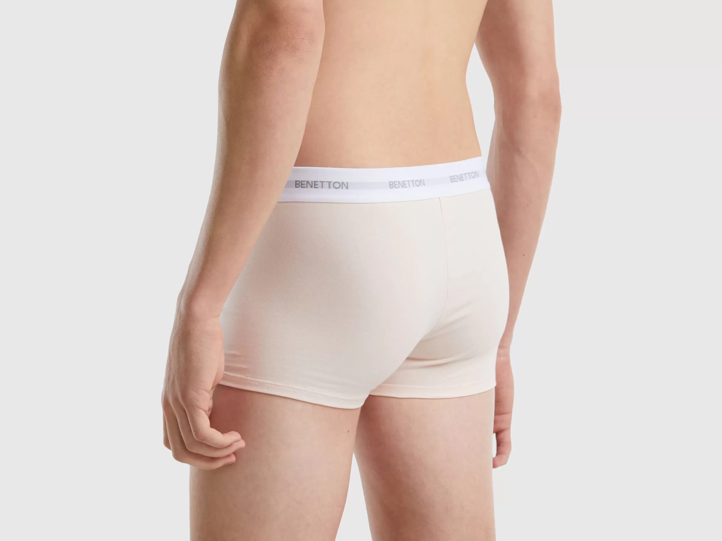 Boxer Rosa Em Algodão Organico Stretch^Benetton Sale