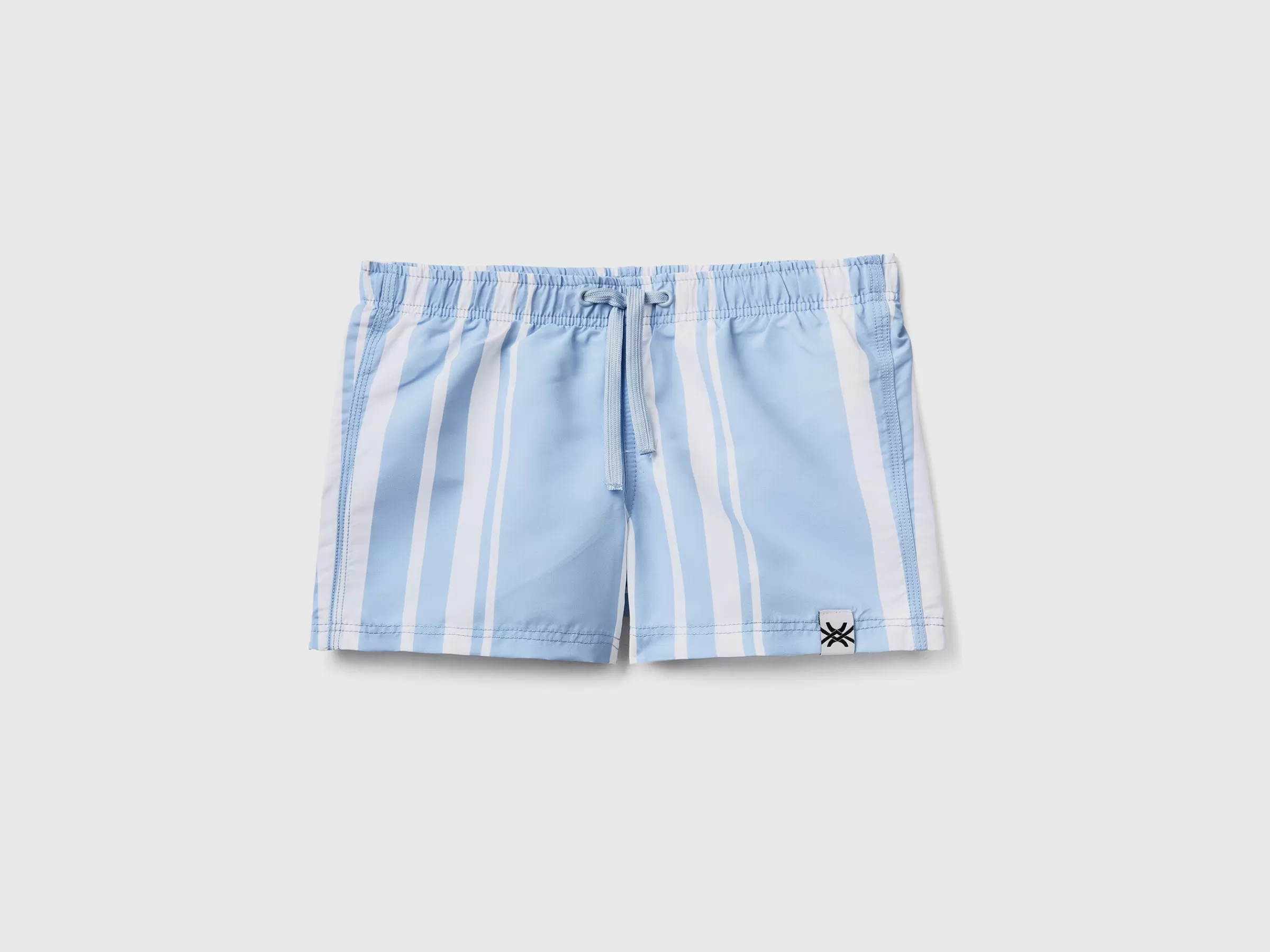 Boxers De Banho Azul-Celeste As Riscas^Benetton Cheap