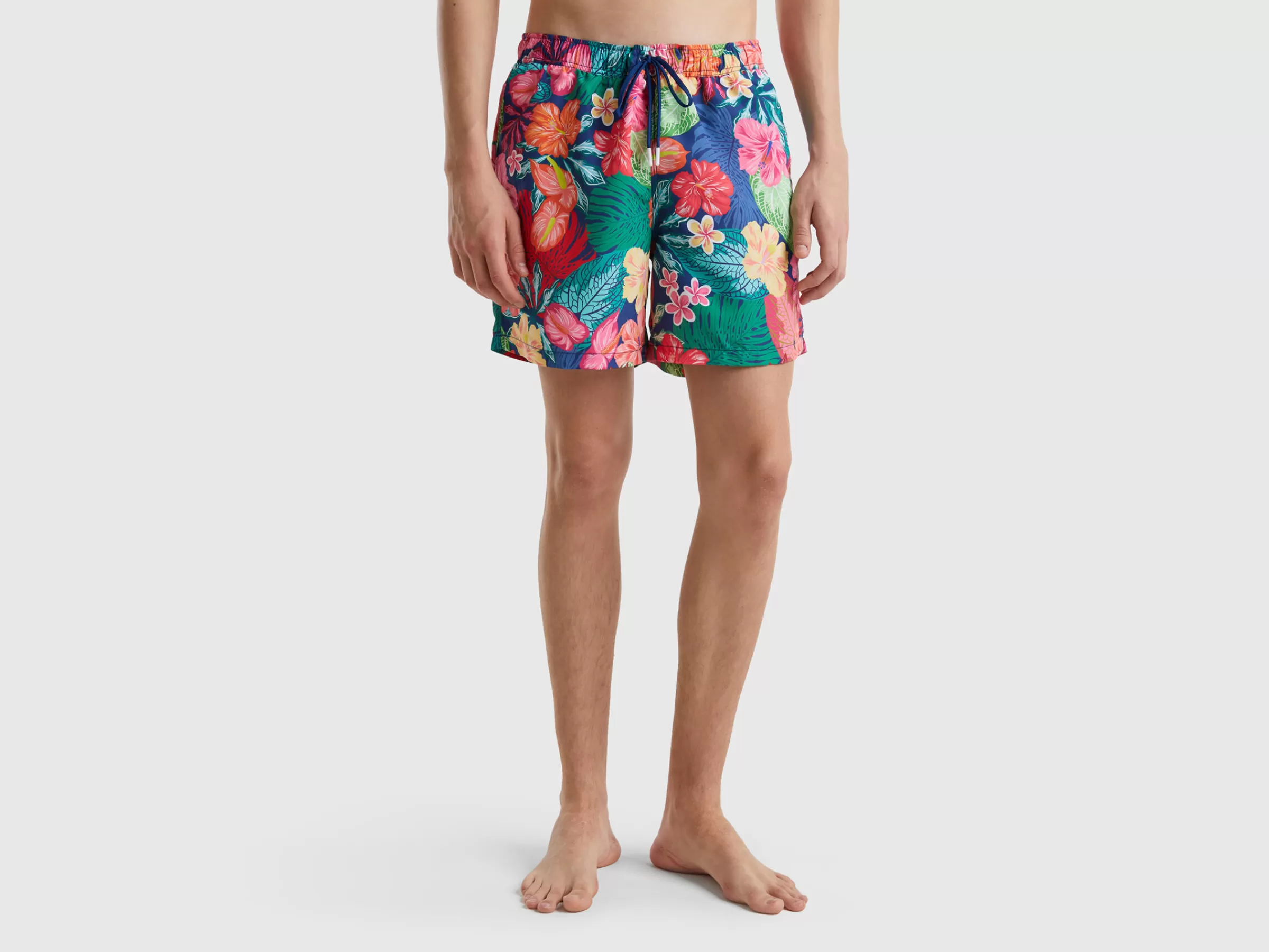 Boxers De Banho Com Estampa Floral^Benetton Shop