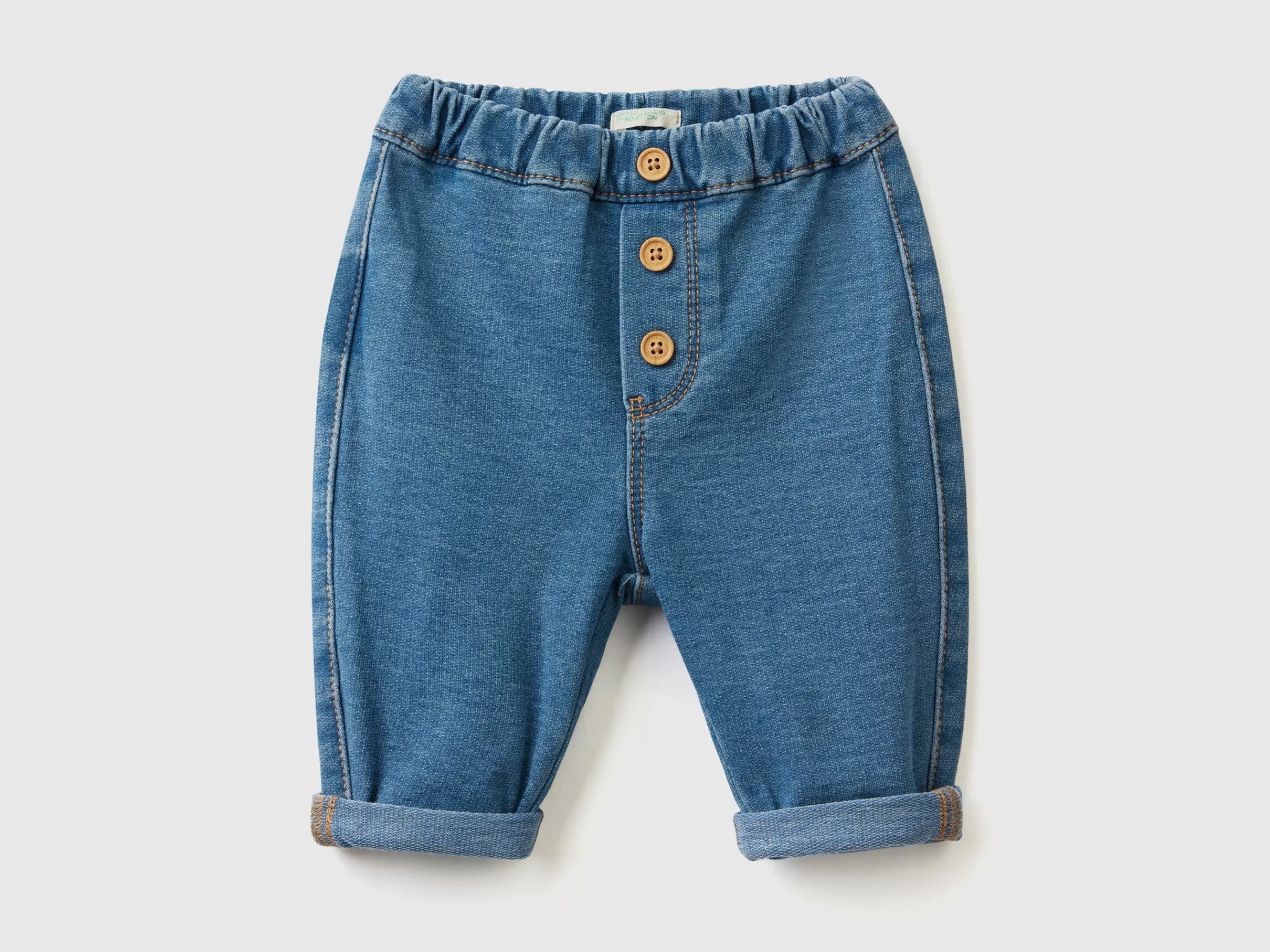 Calças Efeito Denim^Benetton Cheap