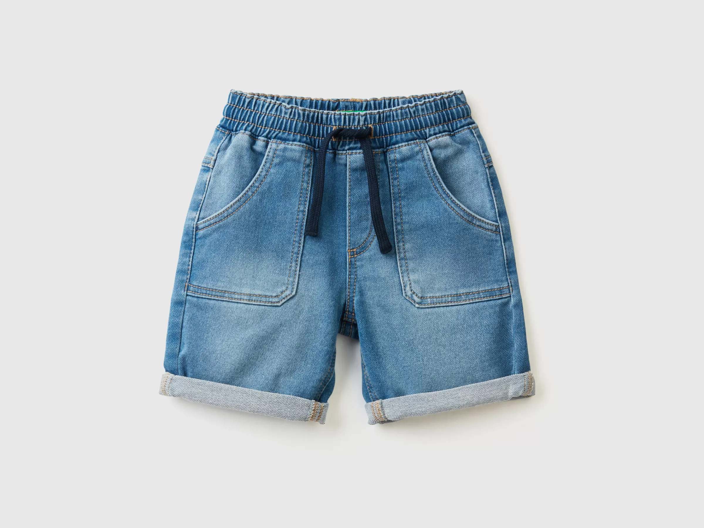 Calças Em Denim Elastico^Benetton Cheap