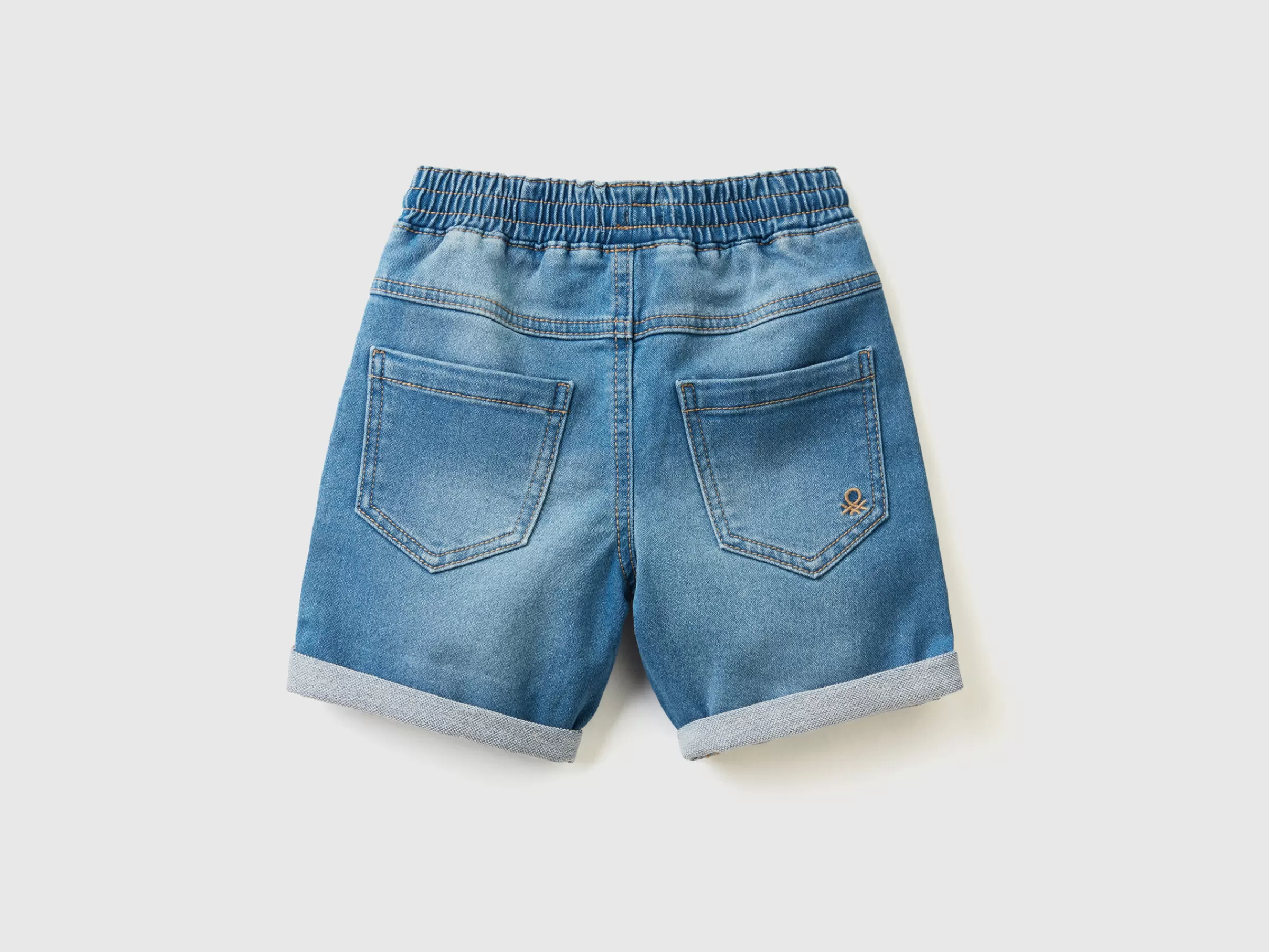 Calças Em Denim Elastico^Benetton Cheap