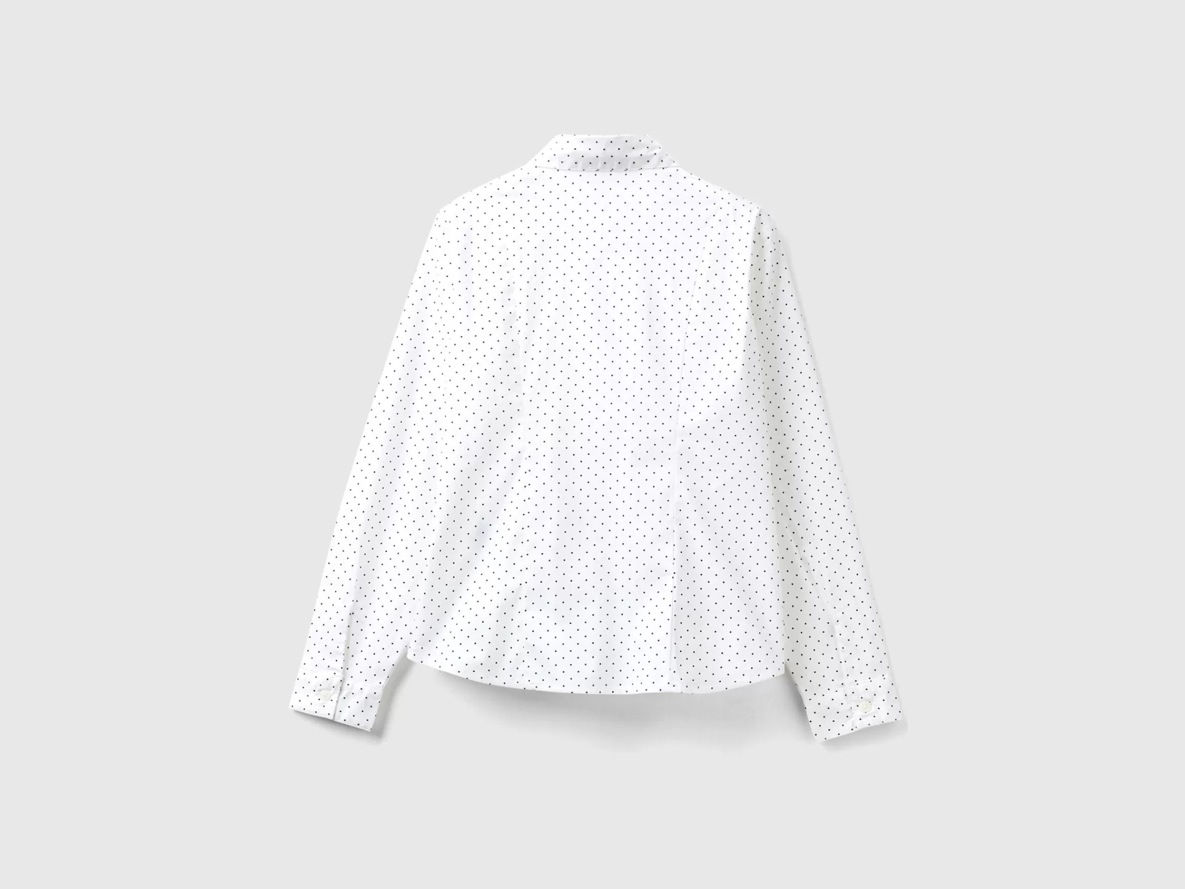 Camisa As Bolinhas Em Algodão Misto Stretch^Benetton Flash Sale