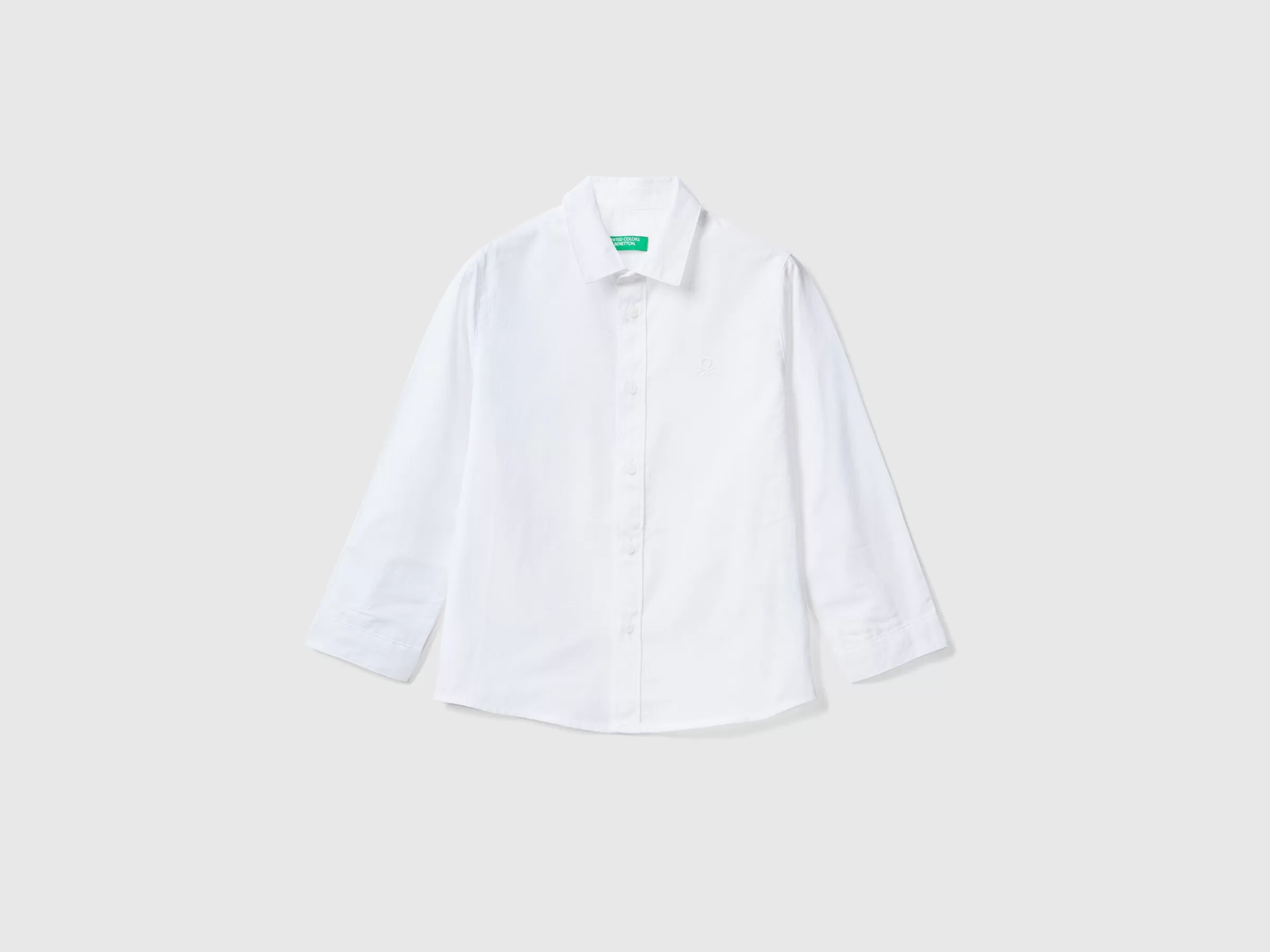 Camisa Classica Em Algodão Puro^Benetton Sale