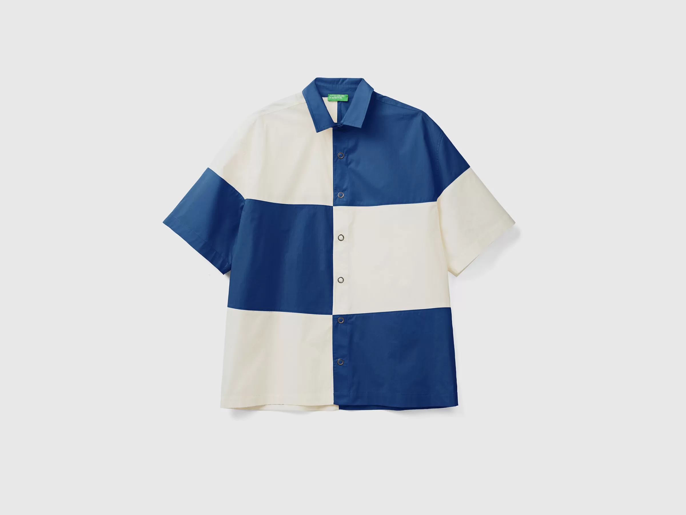 Camisa Color Block^Benetton Cheap