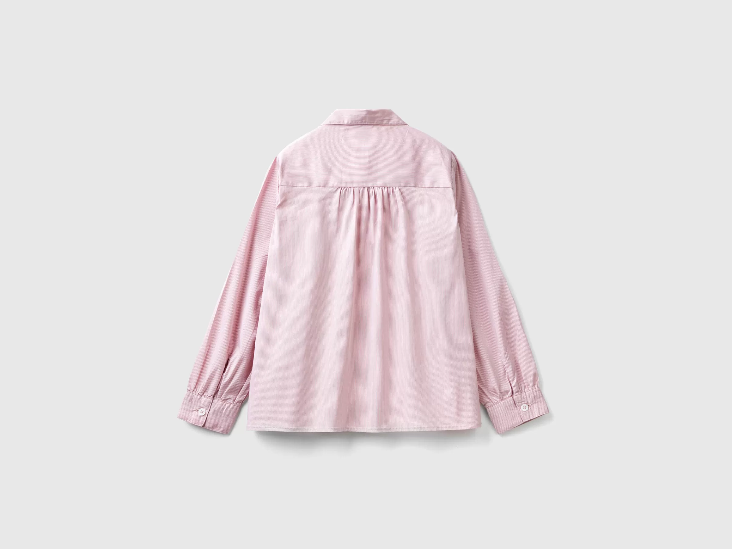 Camisa Com Folhos Na Pala^Benetton Shop