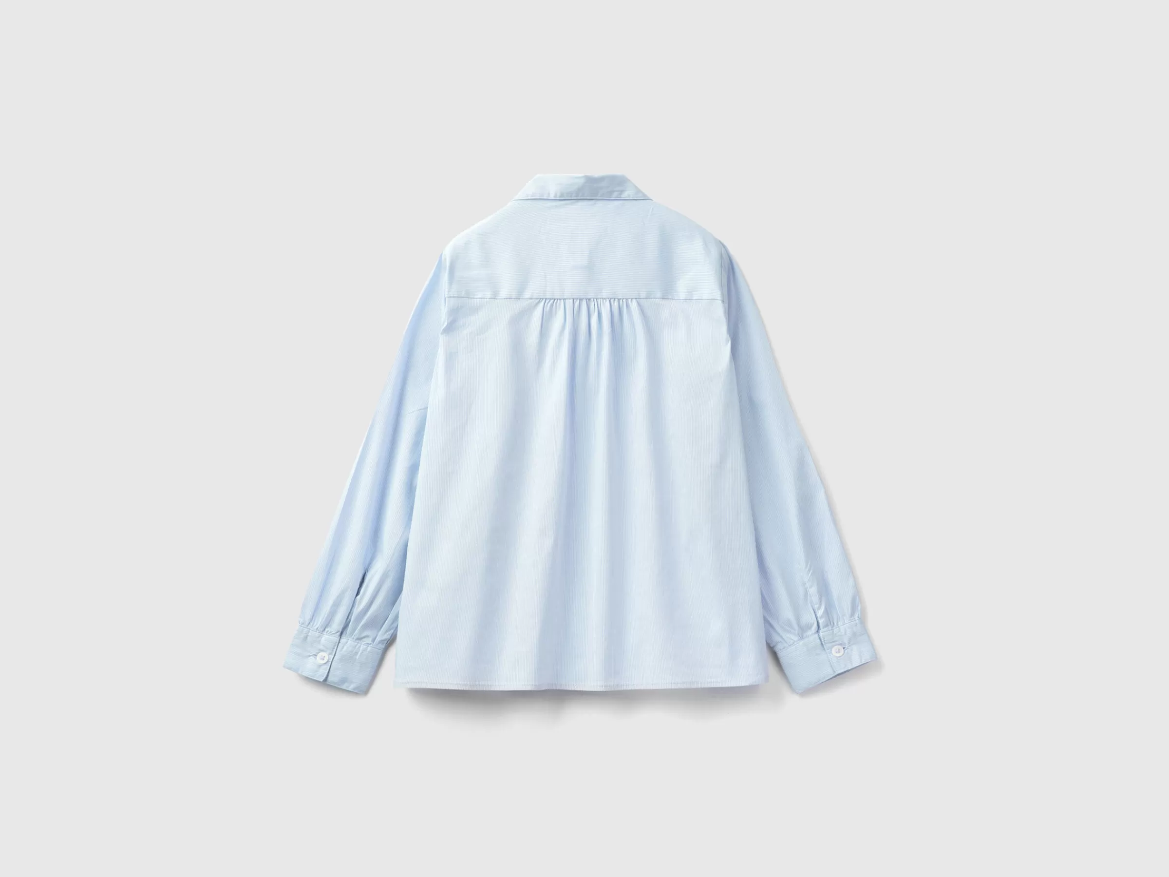 Camisa Com Folhos Na Pala^Benetton Flash Sale