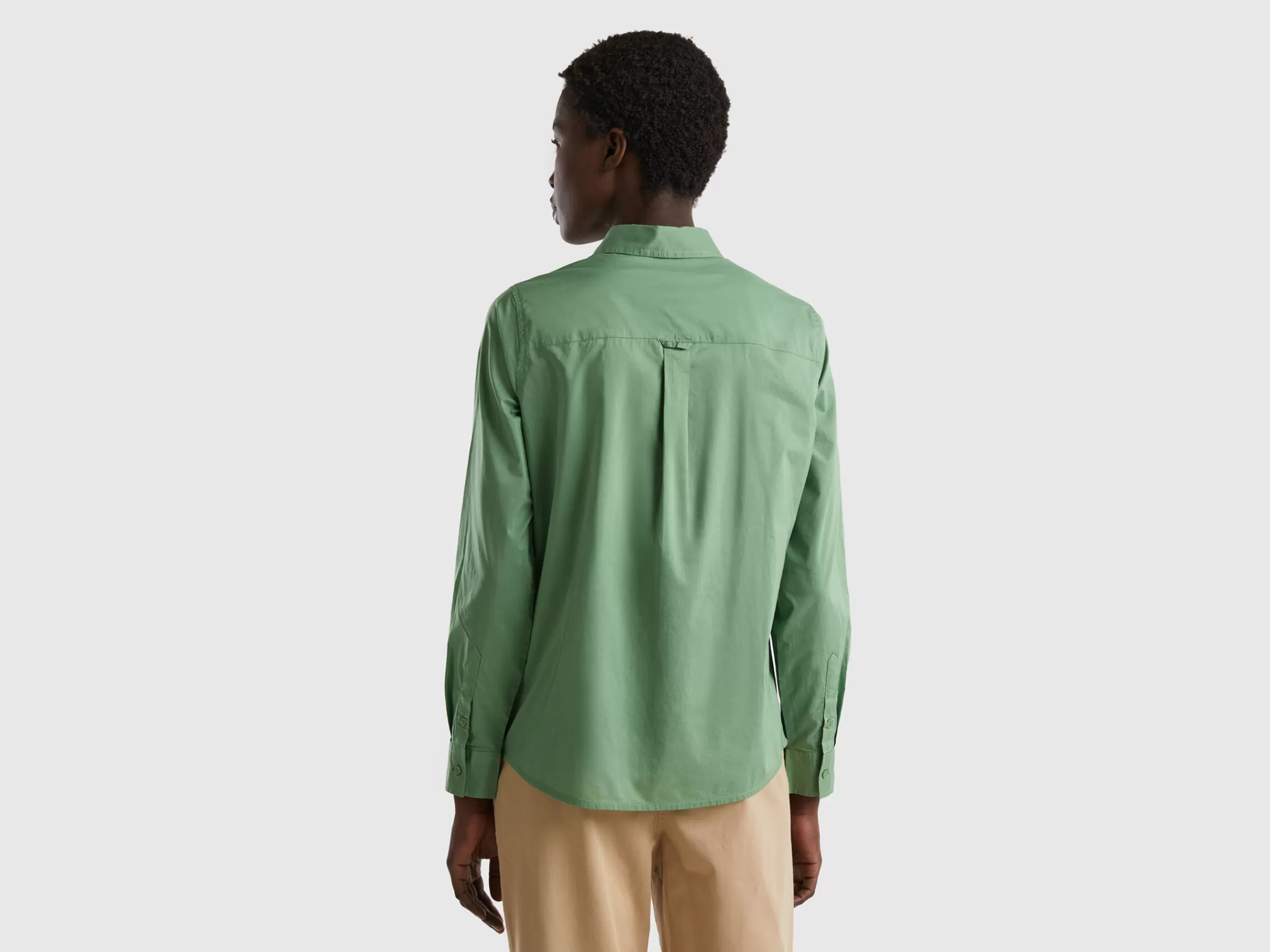 Camisa De Algodão Leve^Benetton Discount