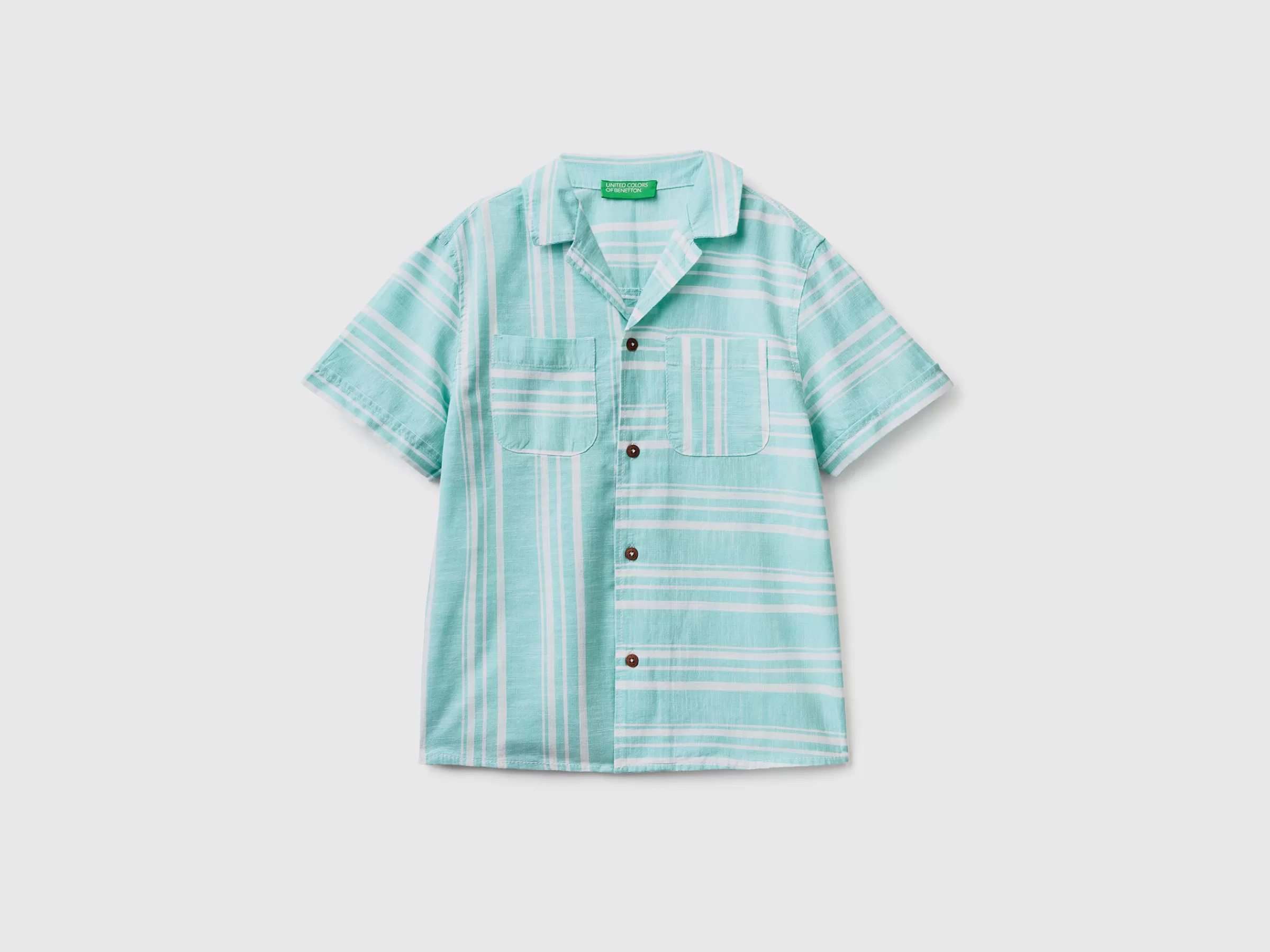 Camisa De Manga Curta As Riscas^Benetton Flash Sale