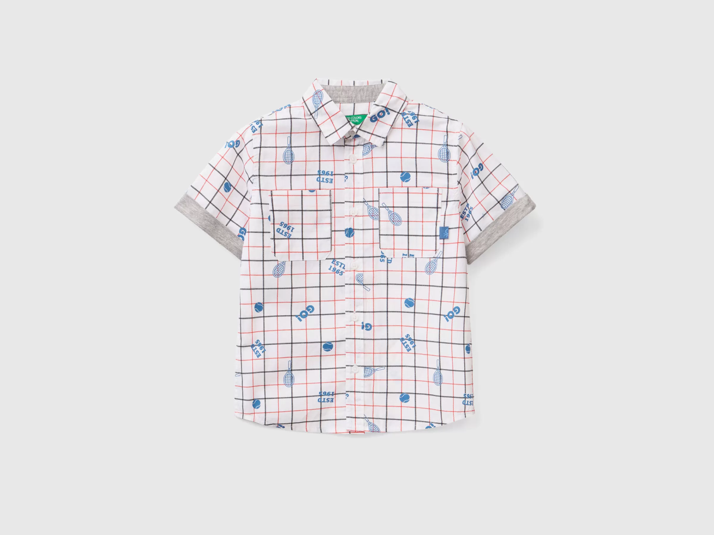 Camisa De Manga Curta Estampada^Benetton Sale