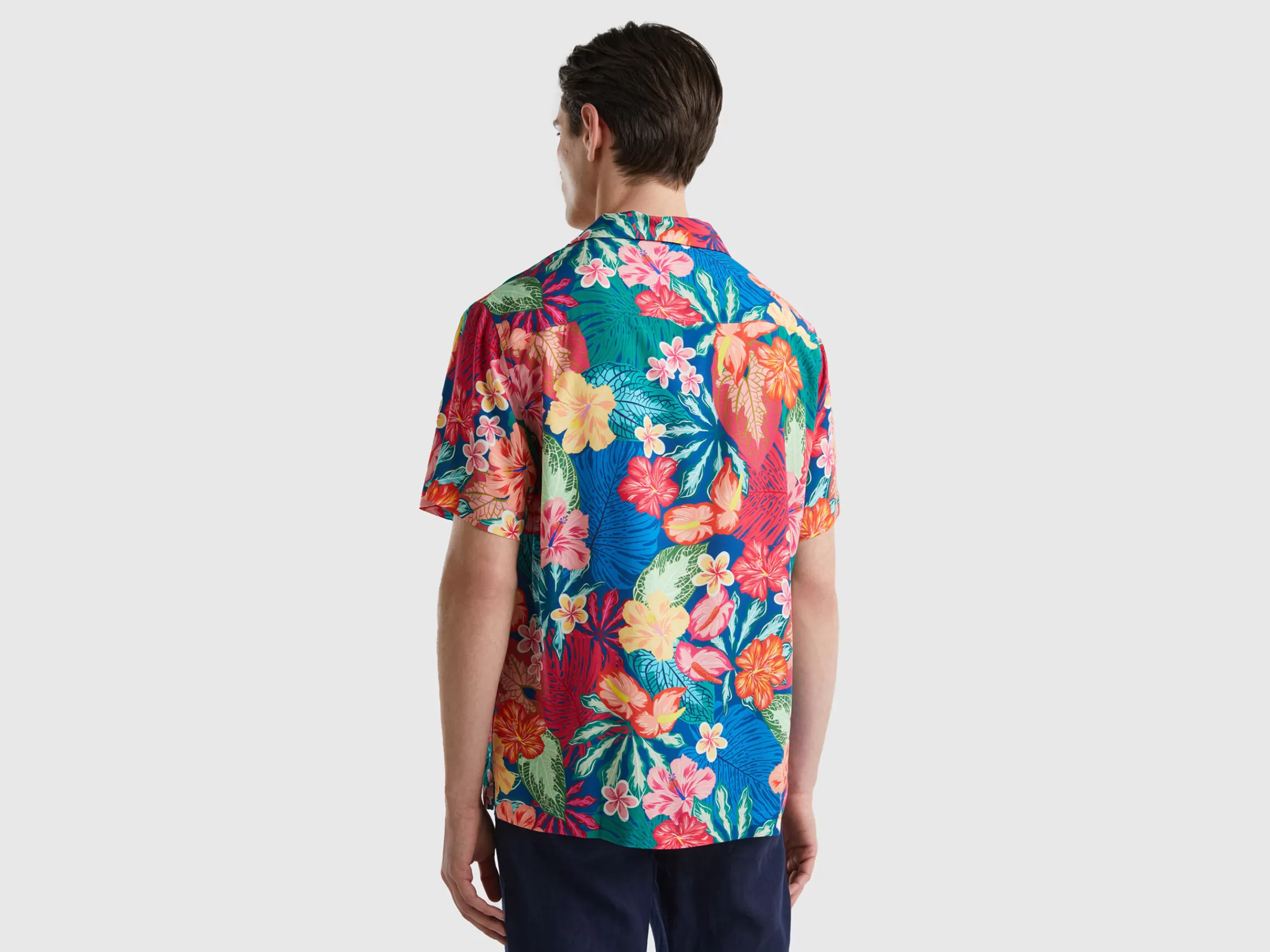 Camisa Fluida Com Estampado Floral^Benetton Discount