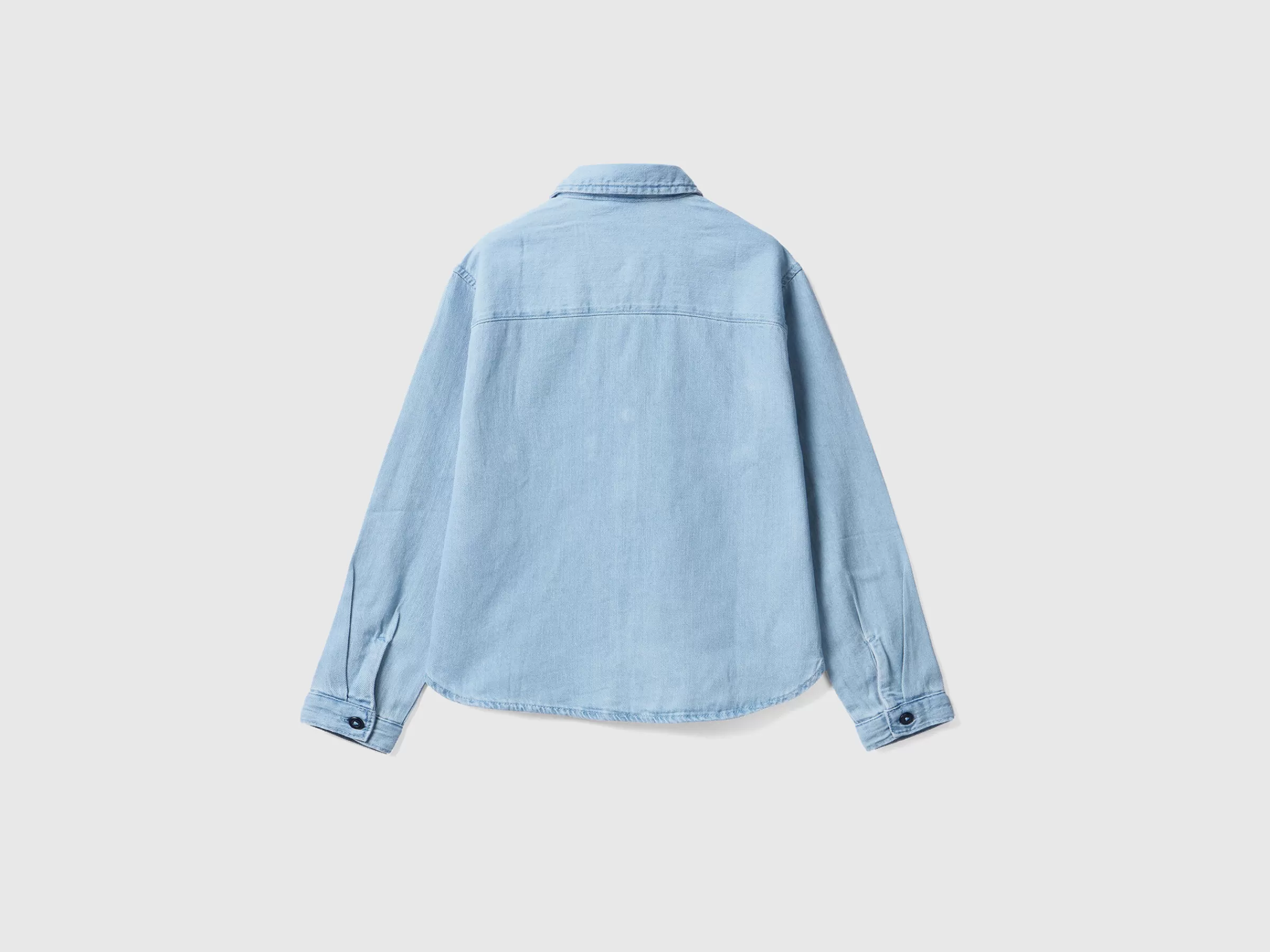 Camisa Leve De Jeans^Benetton New