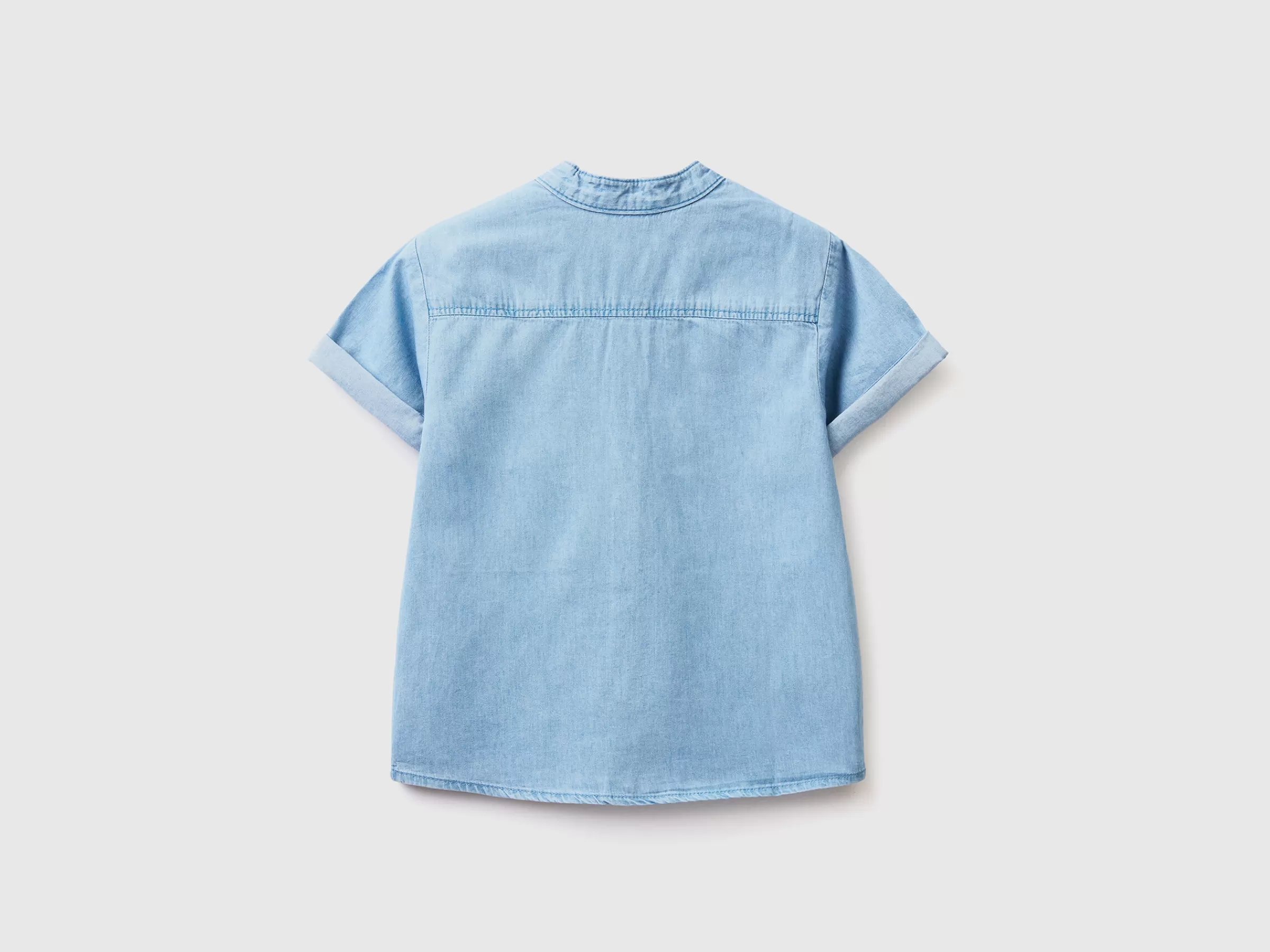 Camisa Leve Em Chambray^Benetton Best Sale