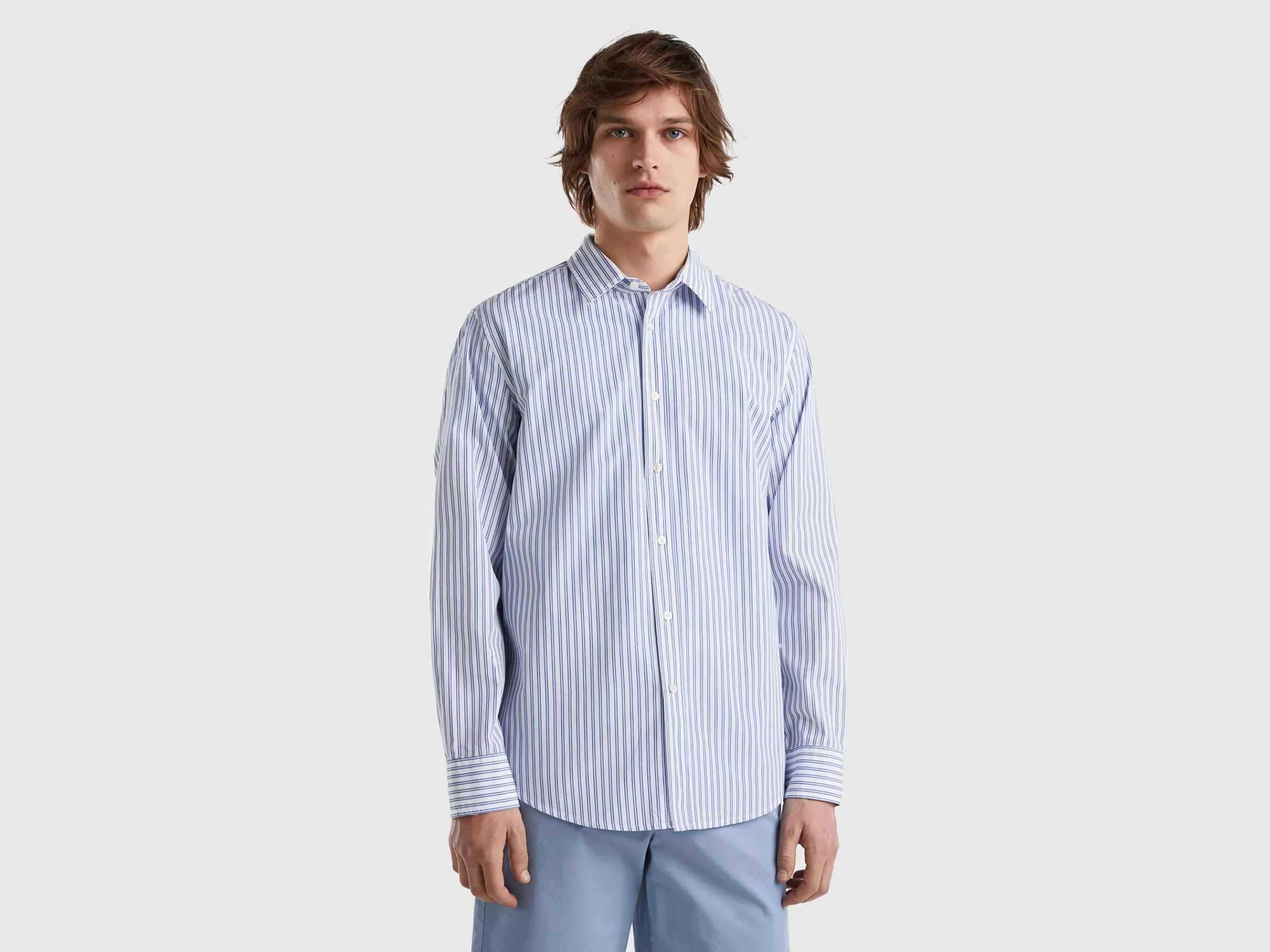 Camisa Padrao 100% Algodão Organico^Benetton Sale