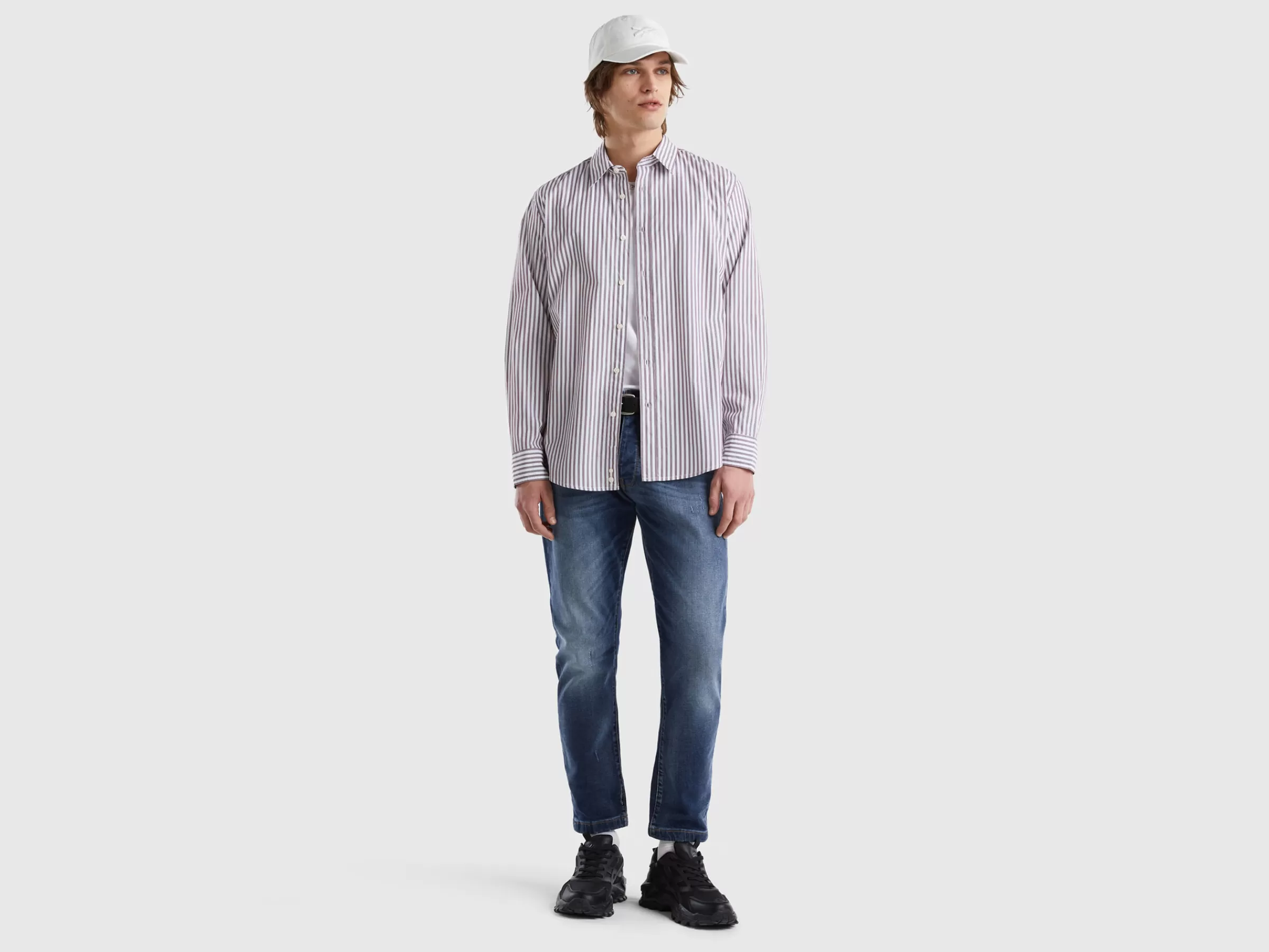 Camisa Padrao 100% Algodão Organico^Benetton Online