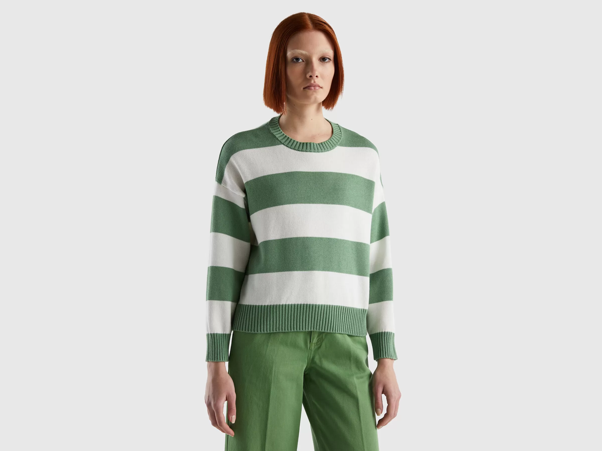 Camisola As Riscas Em Algodão Tricot^Benetton Online